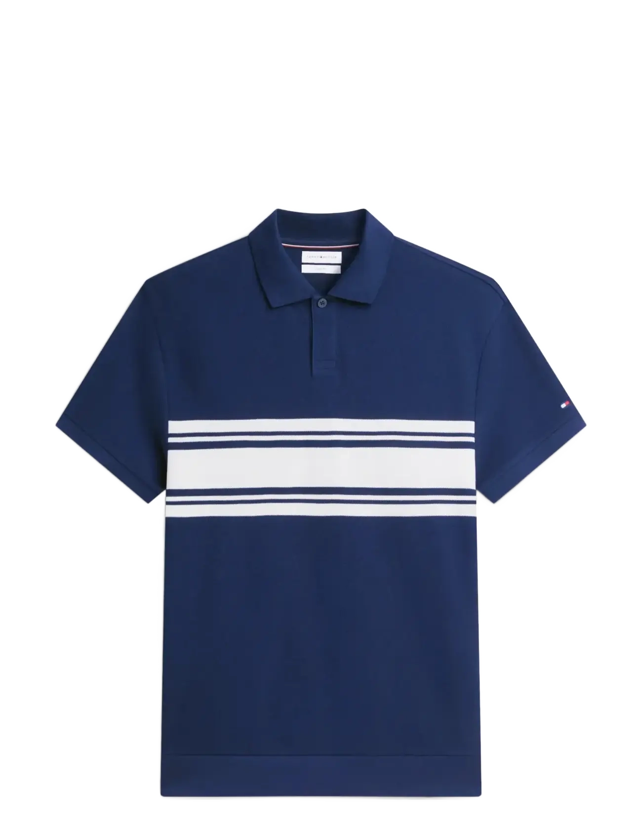 Tommy Hilfiger - PLACED BRETON CLASSIC FIT POLO - lühikeste varrukatega polod - carbon navy - 1