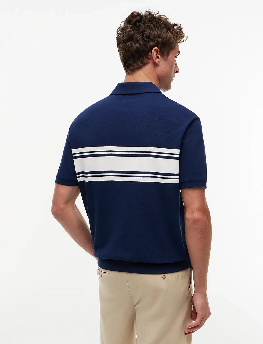 Tommy Hilfiger - PLACED BRETON CLASSIC FIT POLO - lühikeste varrukatega polod - carbon navy - 2