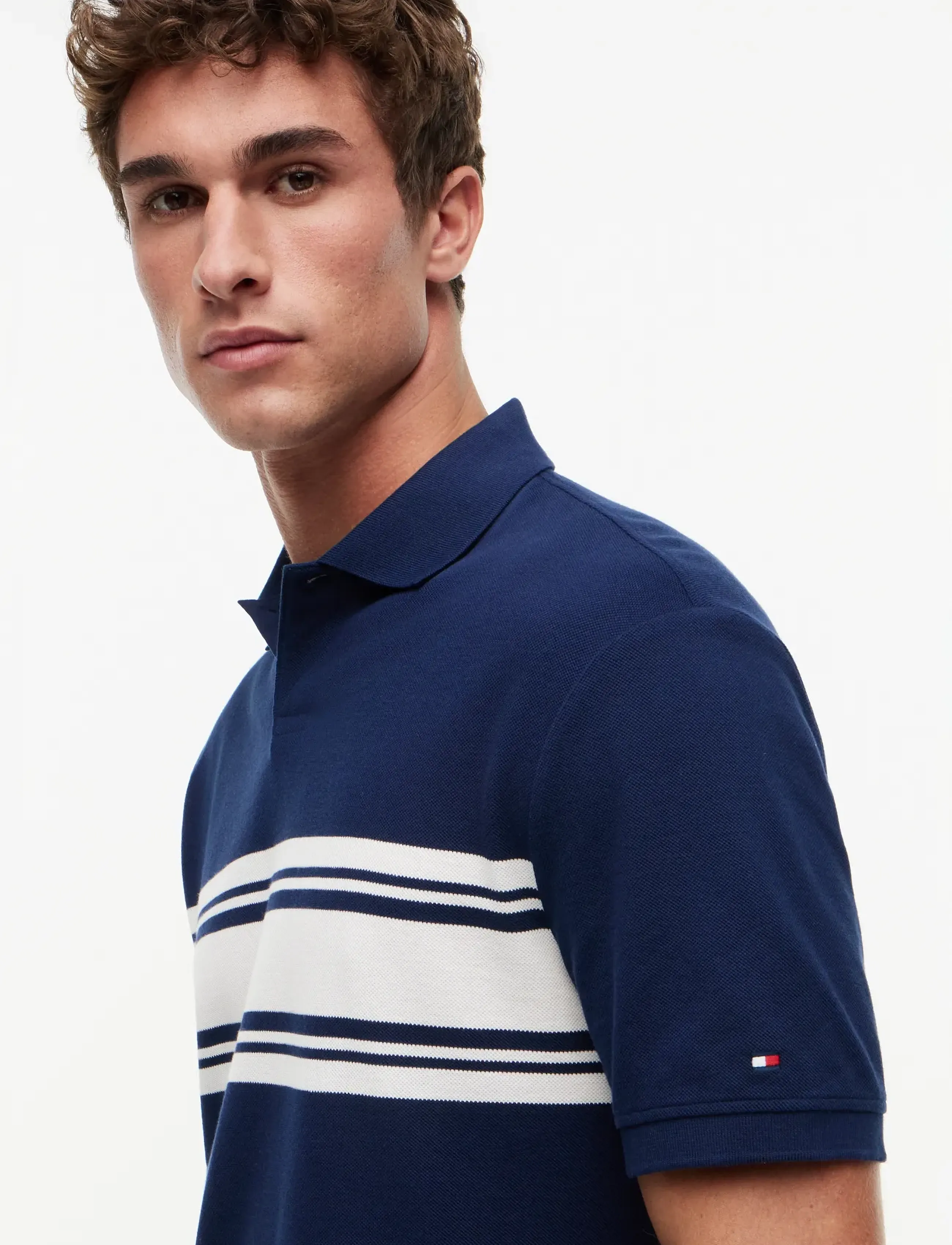 Tommy Hilfiger - PLACED BRETON CLASSIC FIT POLO - lühikeste varrukatega polod - carbon navy - 3