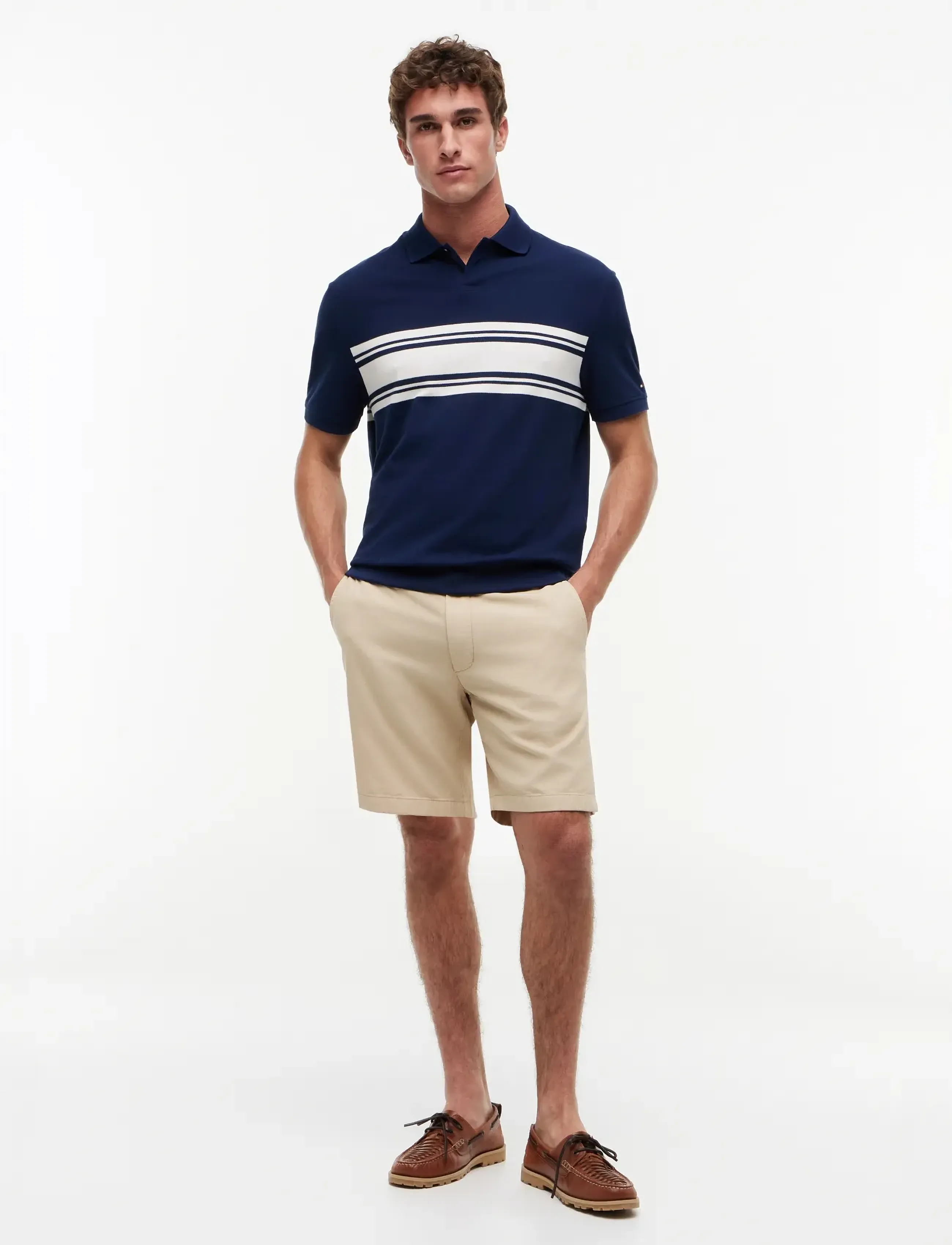 Tommy Hilfiger - PLACED BRETON CLASSIC FIT POLO - lühikeste varrukatega polod - carbon navy - 4
