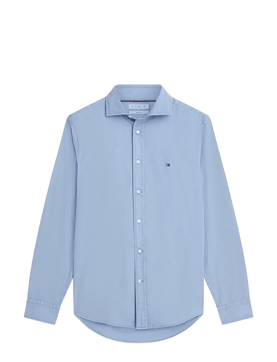 Tommy Hilfiger - GMD POPLIN SEMI SPREAD RF SHT - casual skjortor - brisk blue - 1
