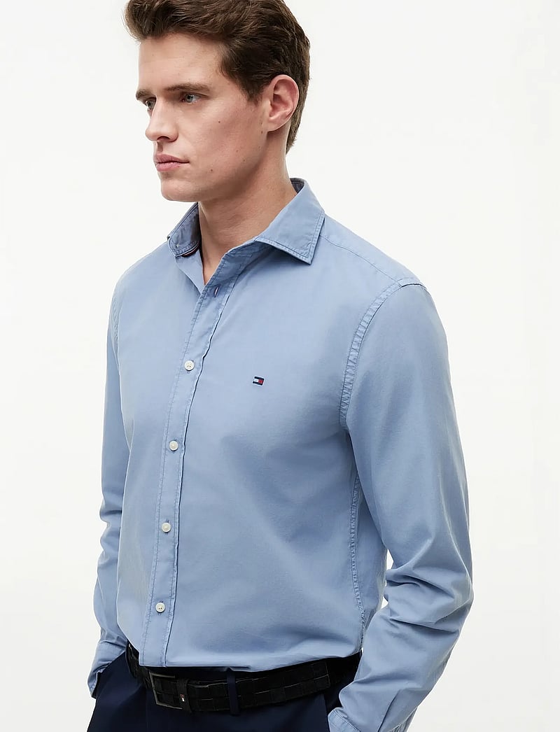 Tommy Hilfiger - GMD POPLIN SEMI SPREAD RF SHT - casual skjorter - brisk blue - 3