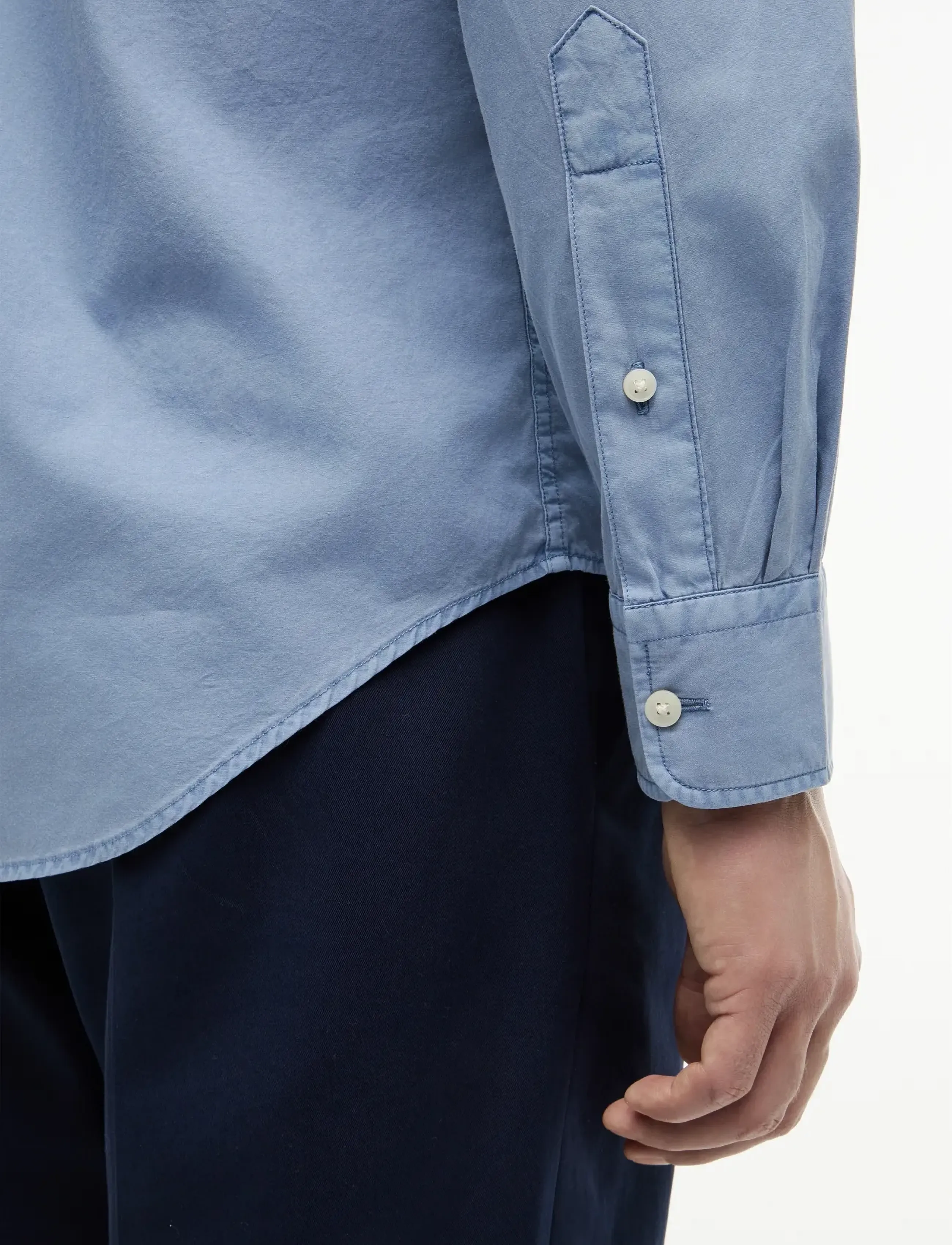 Tommy Hilfiger - GMD POPLIN SEMI SPREAD RF SHT - casual skjortor - brisk blue - 5