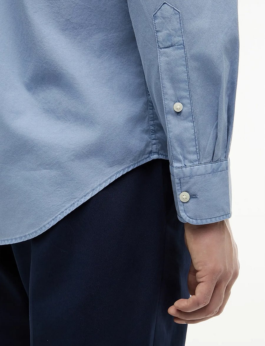 Tommy Hilfiger - GMD POPLIN SEMI SPREAD RF SHT - casual skjortor - brisk blue - 5