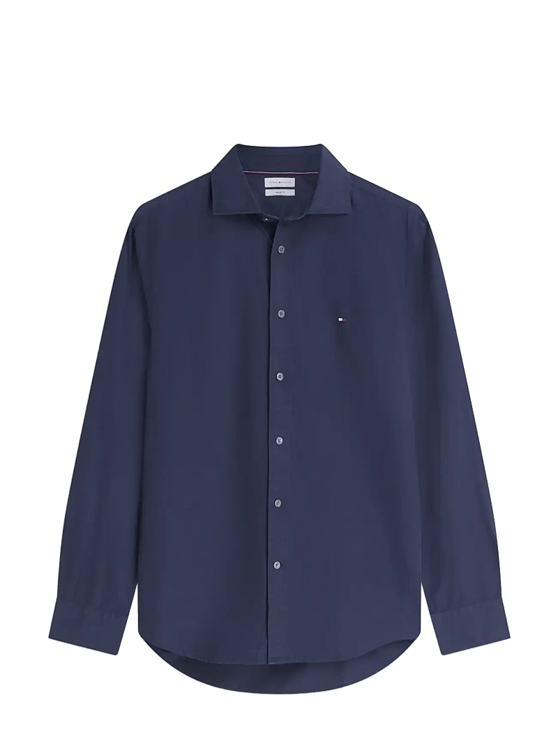 Tommy Hilfiger - GMD POPLIN SEMI SPREAD RF SHT - casual shirts - carbon navy - 1