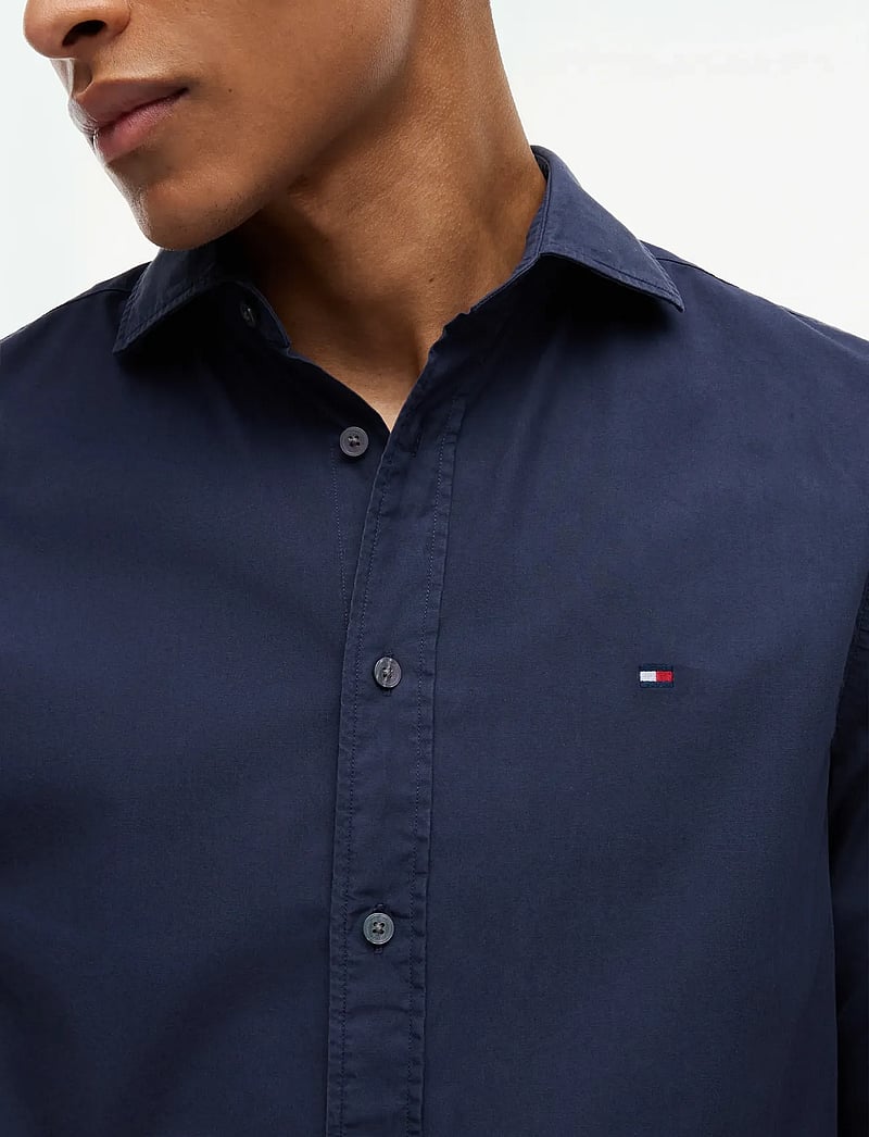 Tommy Hilfiger - GMD POPLIN SEMI SPREAD RF SHT - casual shirts - carbon navy - 3