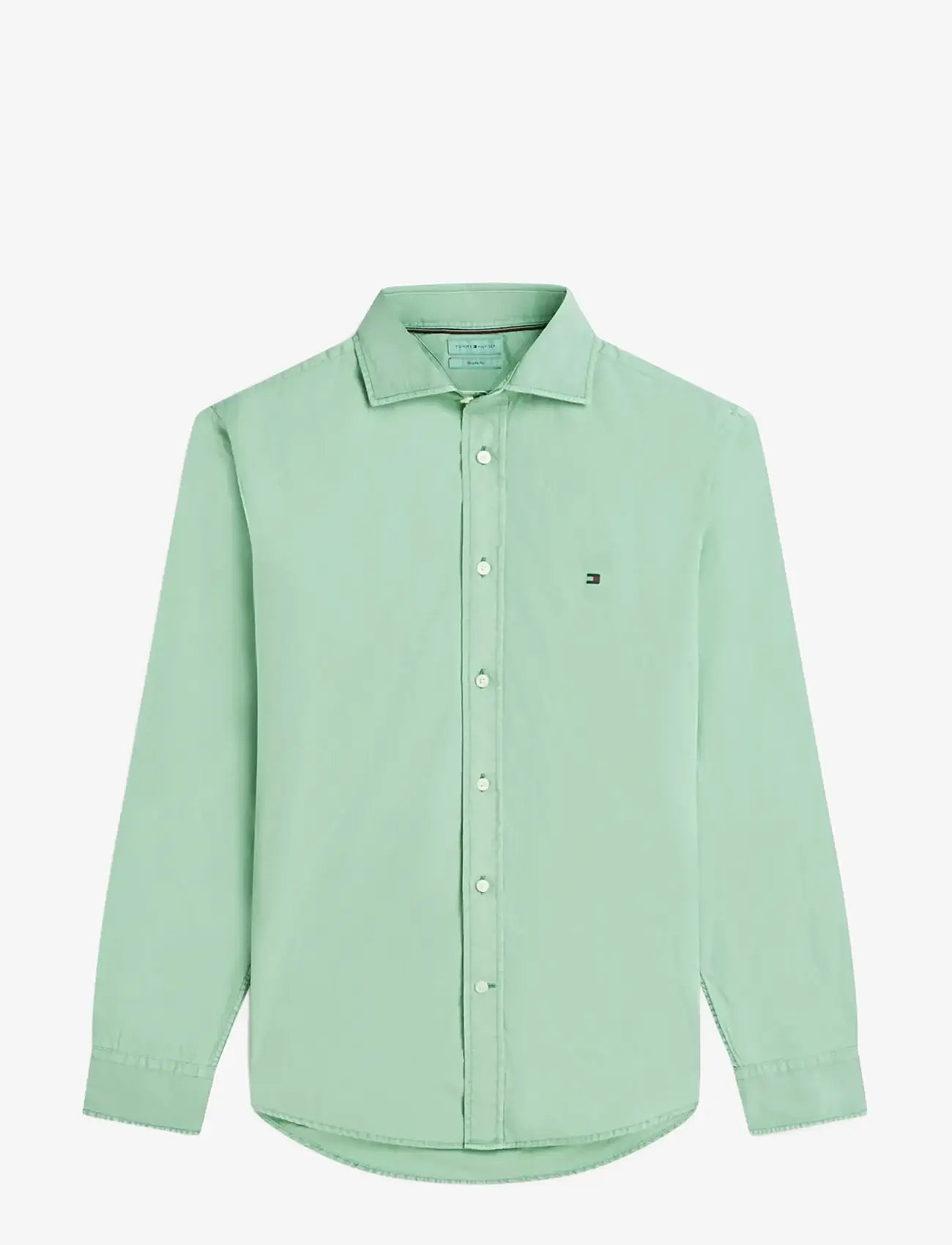 Tommy Hilfiger - GMD POPLIN SEMI SPREAD RF SHT - casual skjorter - cut grass - 1