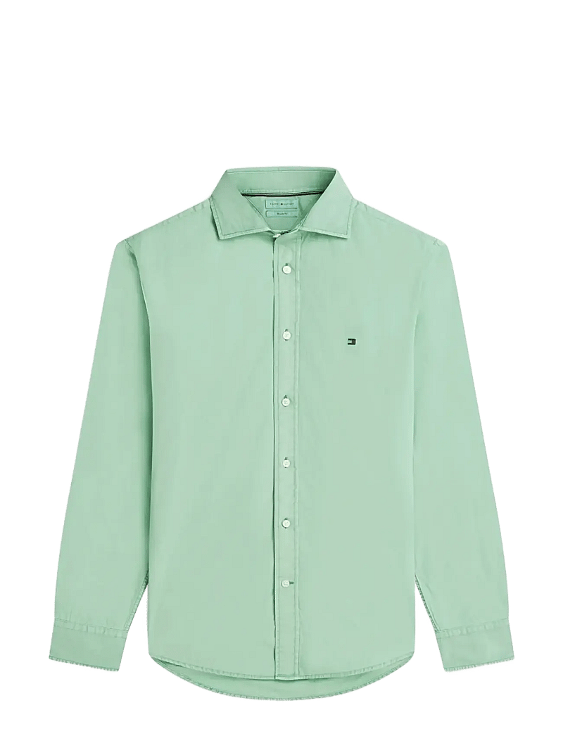 Tommy Hilfiger - GMD POPLIN SEMI SPREAD RF SHT - casual skjorter - cut grass - 1