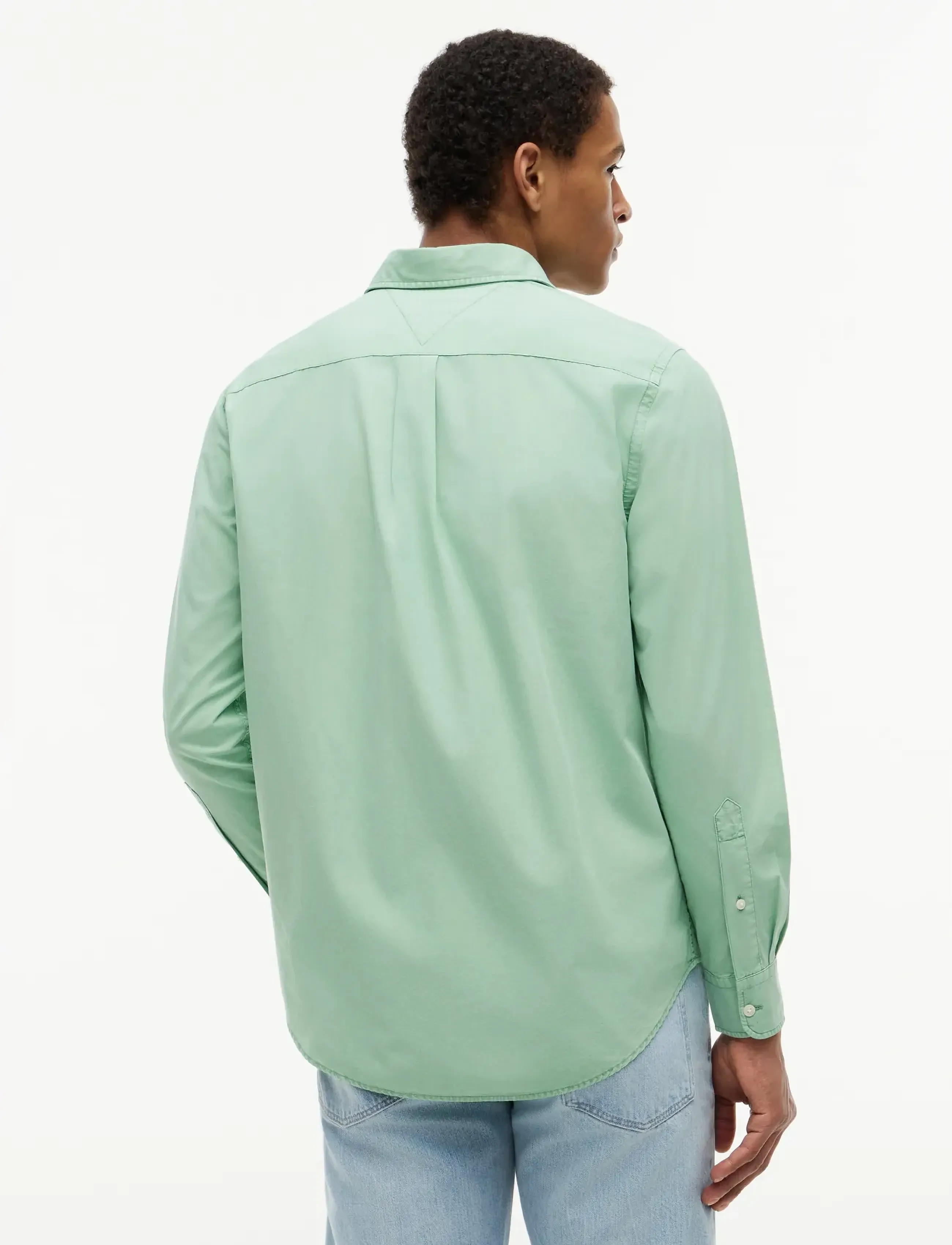Tommy Hilfiger - GMD POPLIN SEMI SPREAD RF SHT - casual skjortor - cut grass - 2