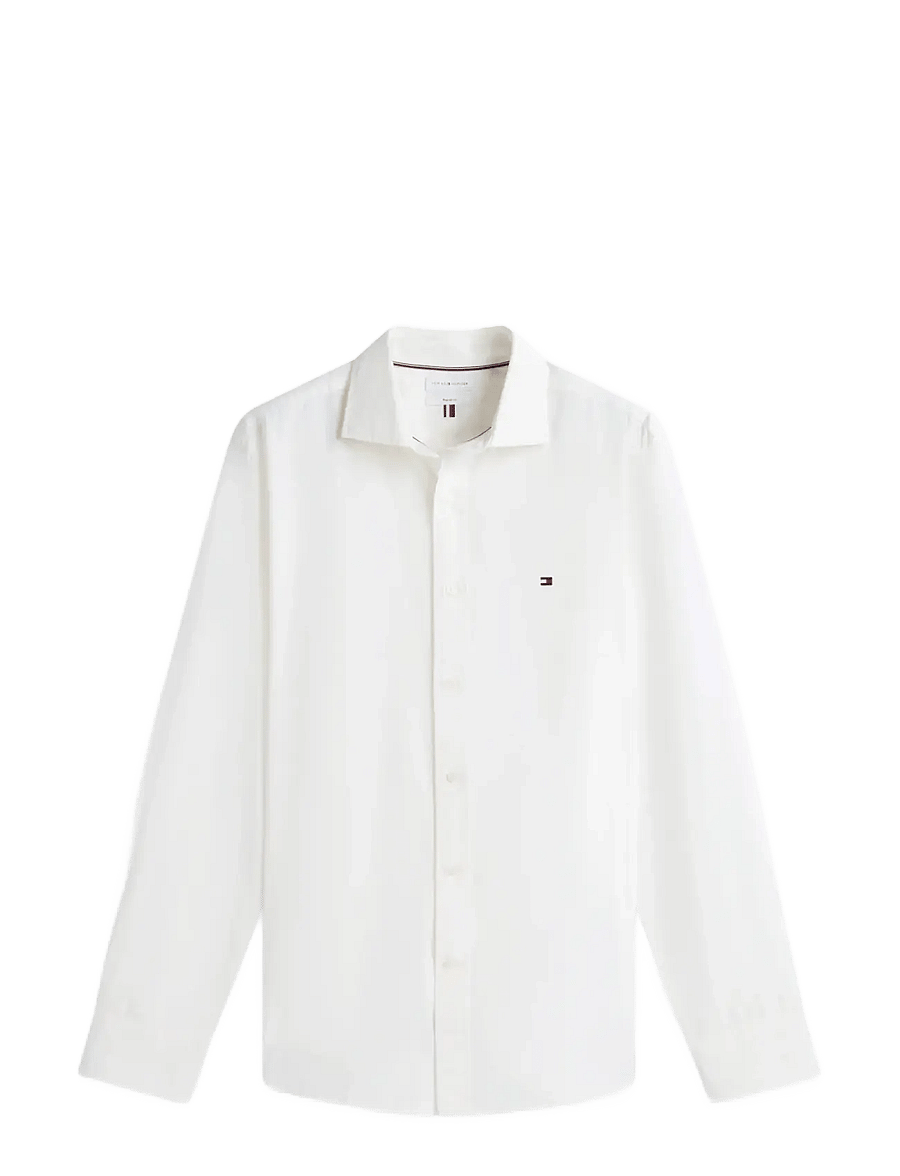 Tommy Hilfiger - GMD POPLIN SEMI SPREAD RF SHT - casual skjortor - white - 1