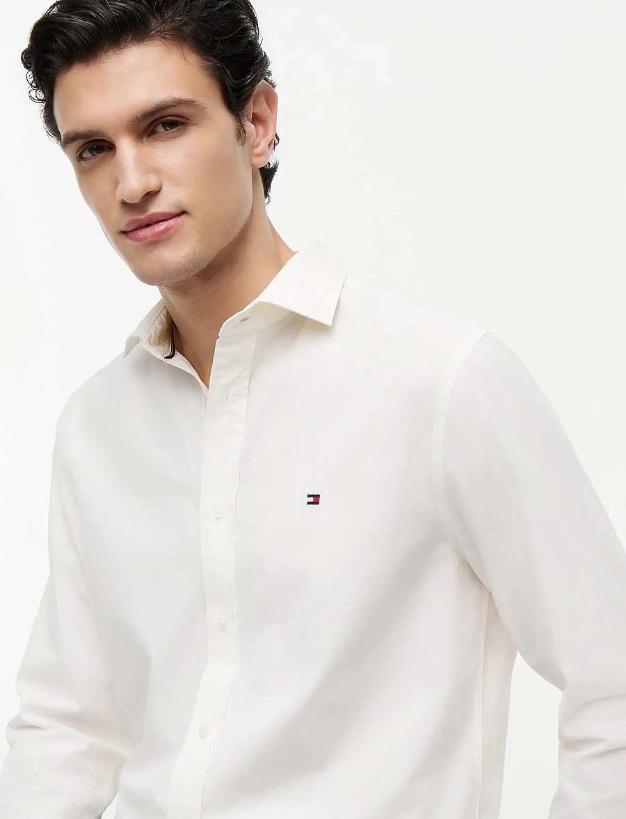 Tommy Hilfiger - GMD POPLIN SEMI SPREAD RF SHT - casual skjortor - white - 3