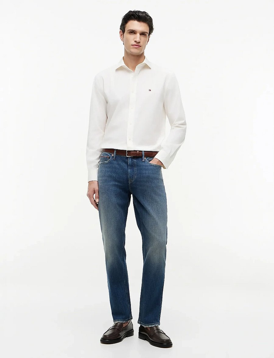 Tommy Hilfiger - GMD POPLIN SEMI SPREAD RF SHT - casual skjortor - white - 4