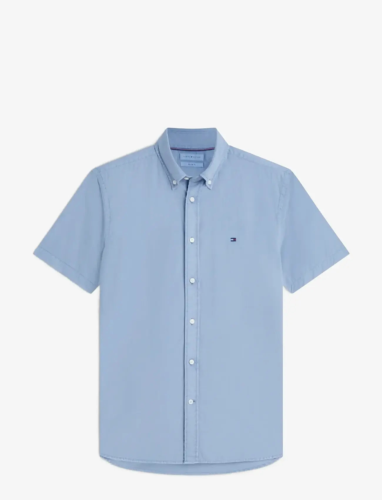 Tommy Hilfiger - GMD POPLIN BTD S/S SHIRT - kortærmede skjorter - brisk blue - 1