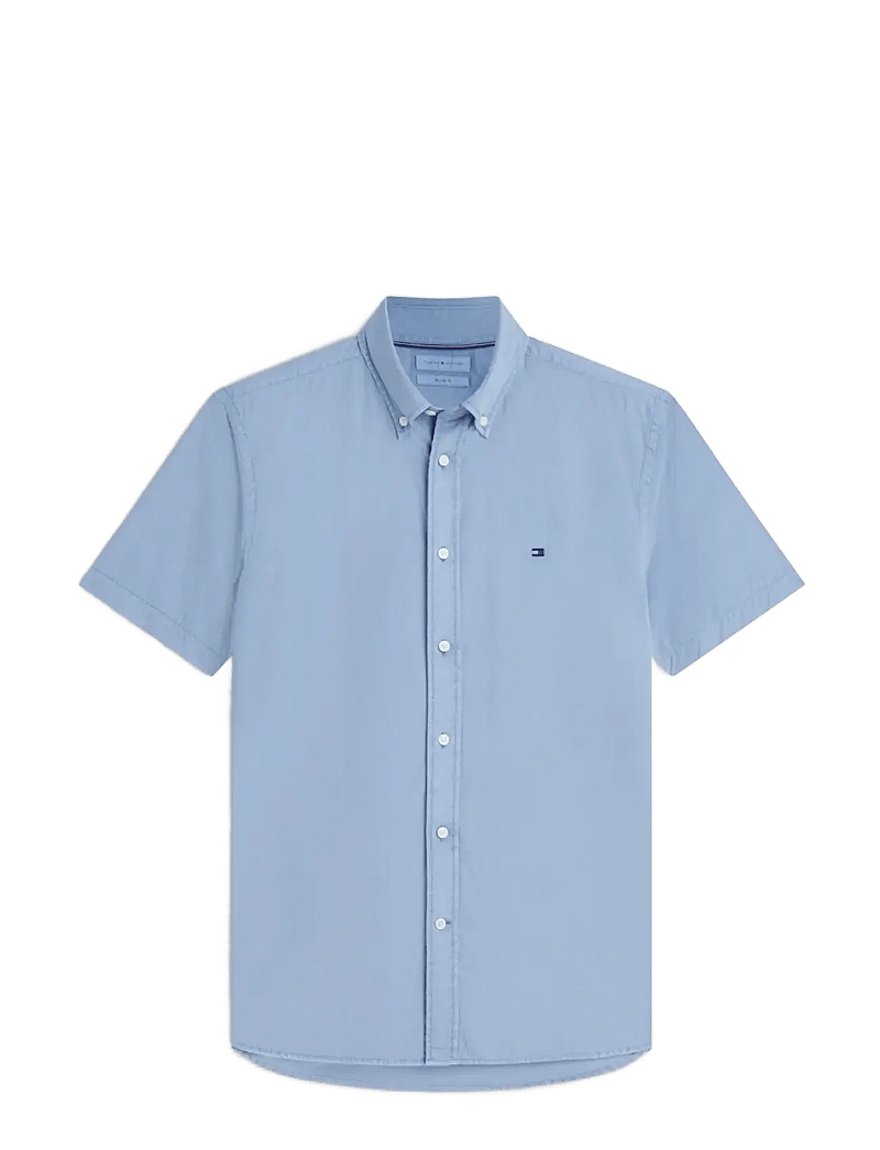 Tommy Hilfiger - GMD POPLIN BTD S/S SHIRT - kortærmede skjorter - brisk blue - 1