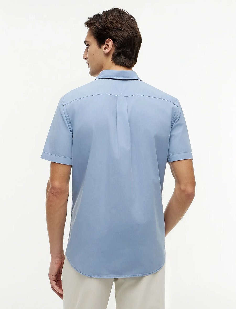 Tommy Hilfiger - GMD POPLIN BTD S/S SHIRT - kurzarmhemden - brisk blue - 2