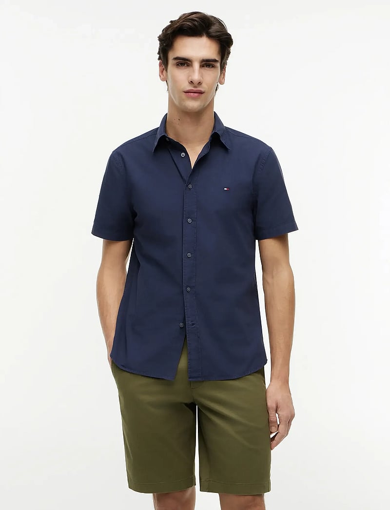Tommy Hilfiger - GMD POPLIN BTD S/S SHIRT - lyhythihaiset kauluspaidat - carbon navy - 0