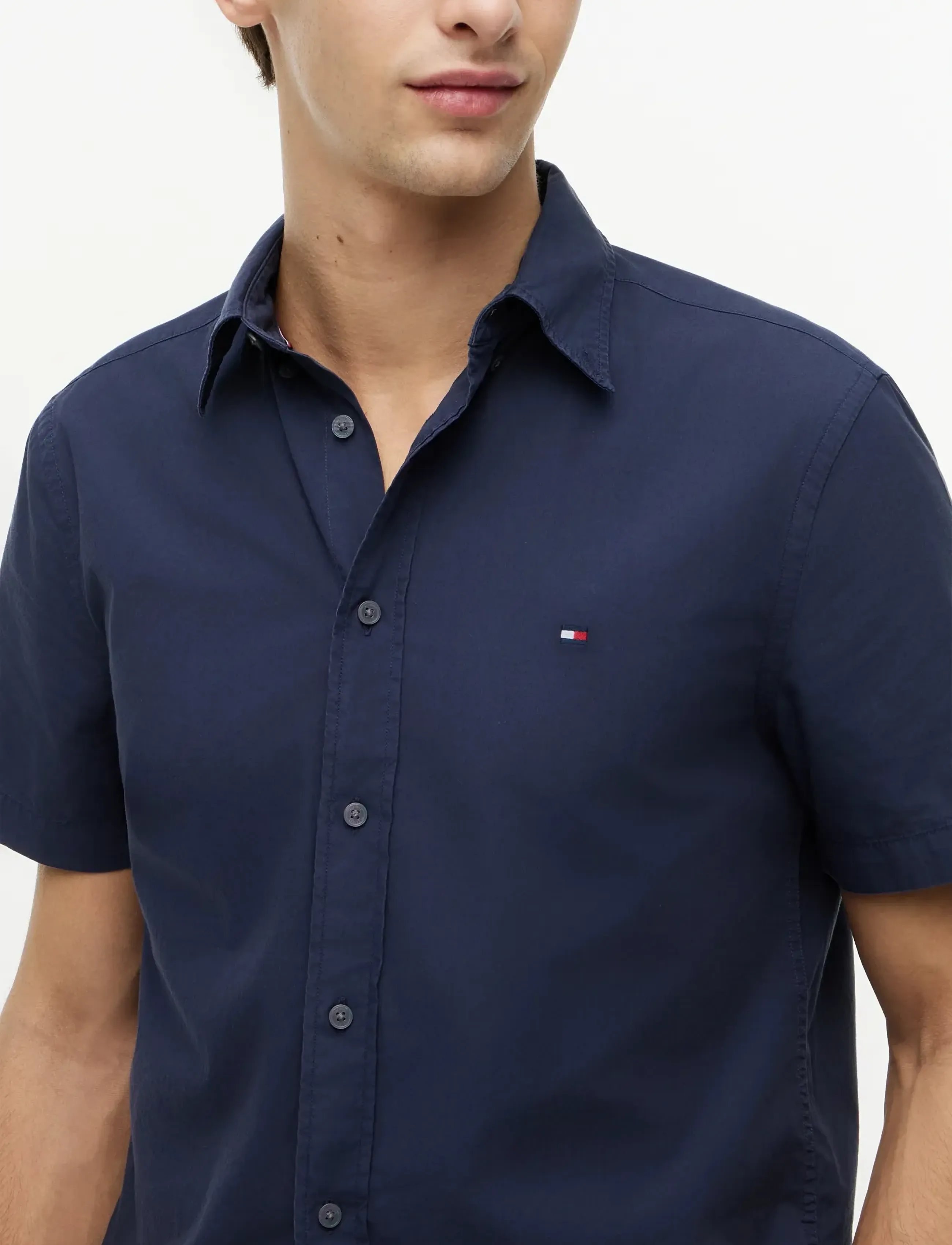 Tommy Hilfiger - GMD POPLIN BTD S/S SHIRT - lühikeste varrukatega särgid - carbon navy - 3