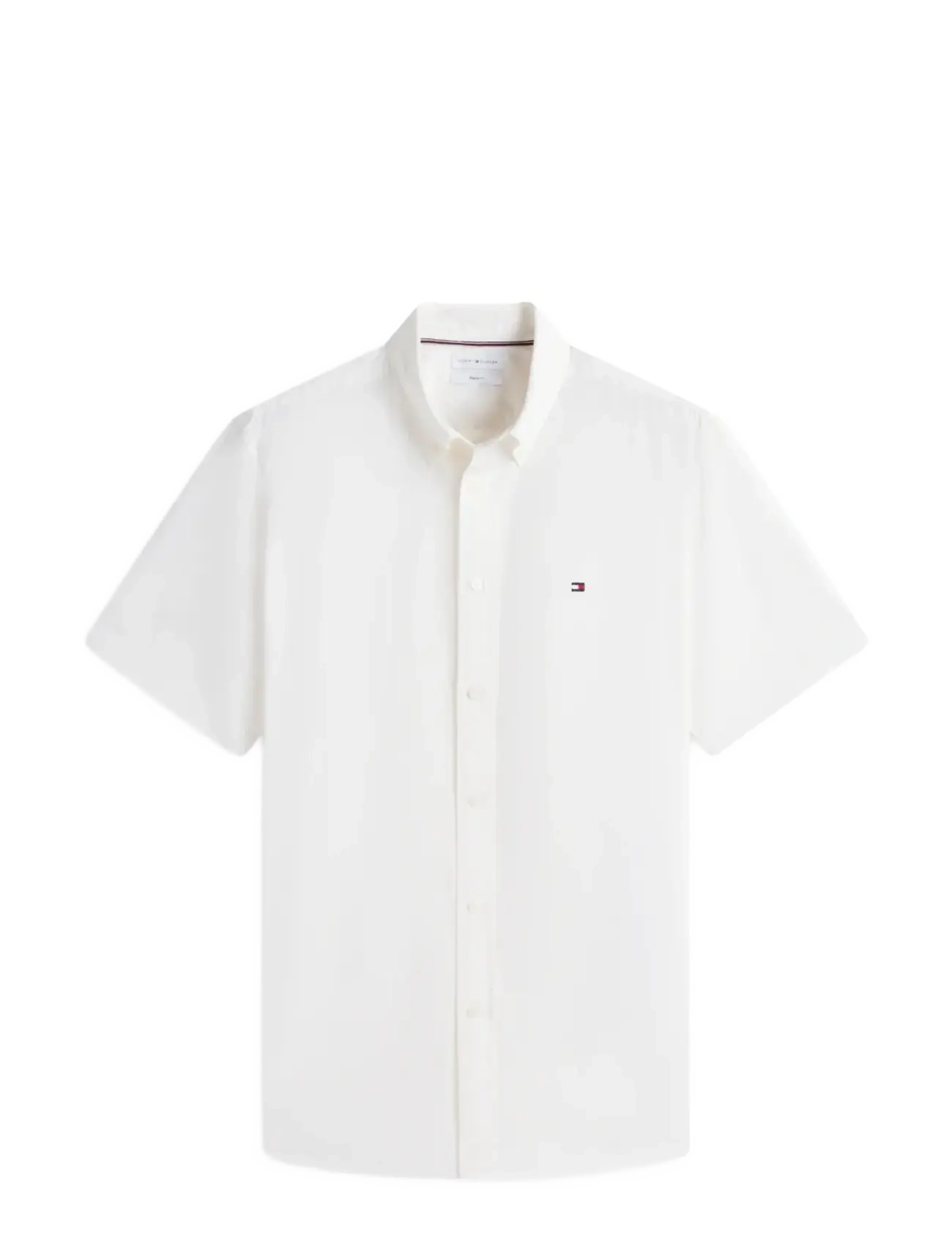 TOMMY HILFIGER Gmd Poplin Btd S/S Shirt Weiß - L - Herren
