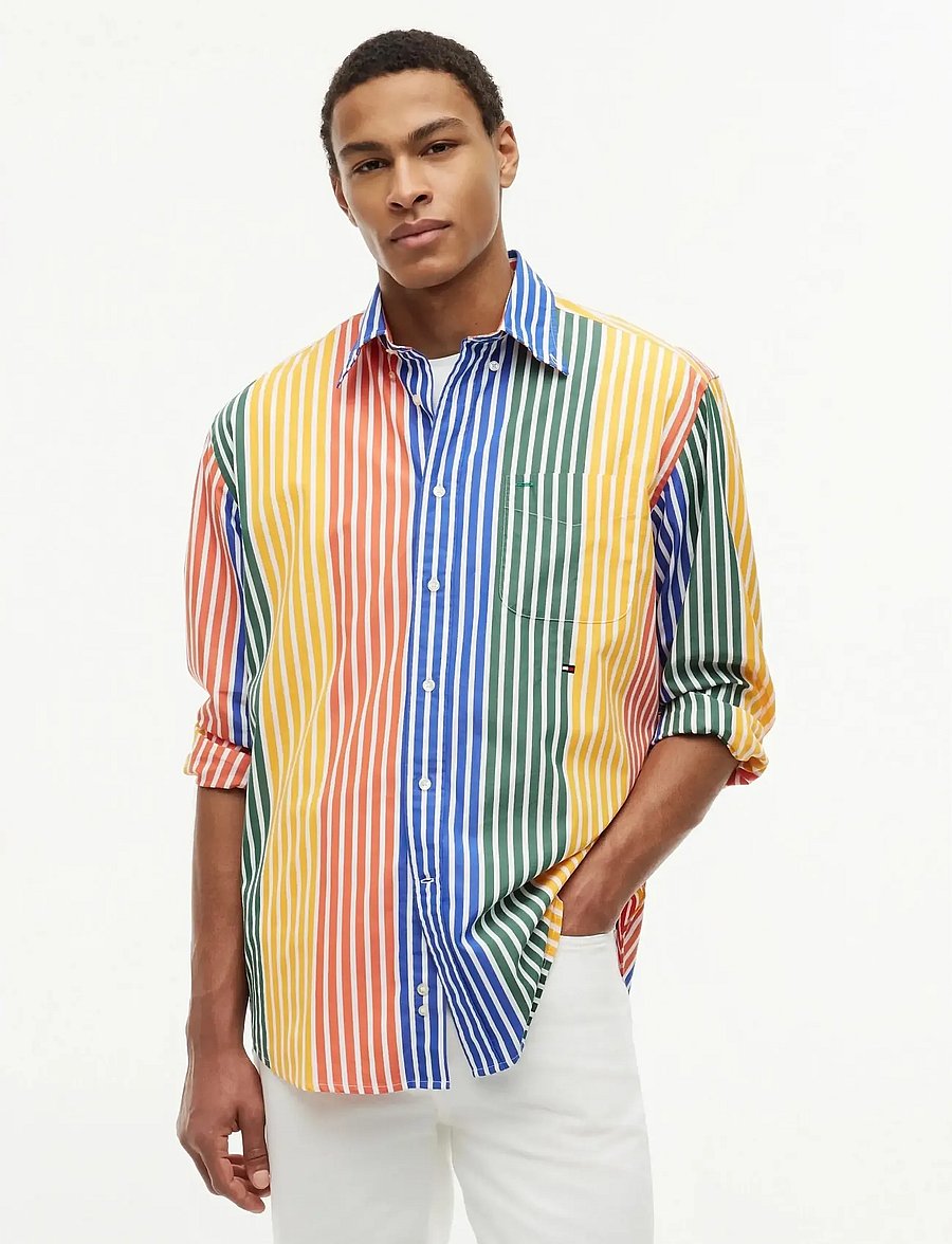 Tommy Hilfiger - PREP ICON STRIPE RLX SHIRT - striped shirts - brilliant orange stripe - 0