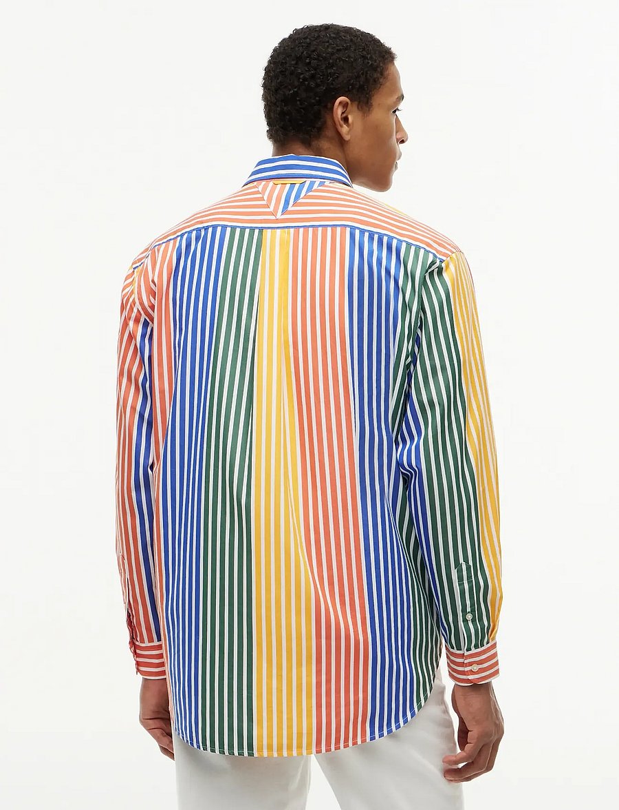 Tommy Hilfiger - PREP ICON STRIPE RLX SHIRT - randiga skjortor - brilliant orange stripe - 2
