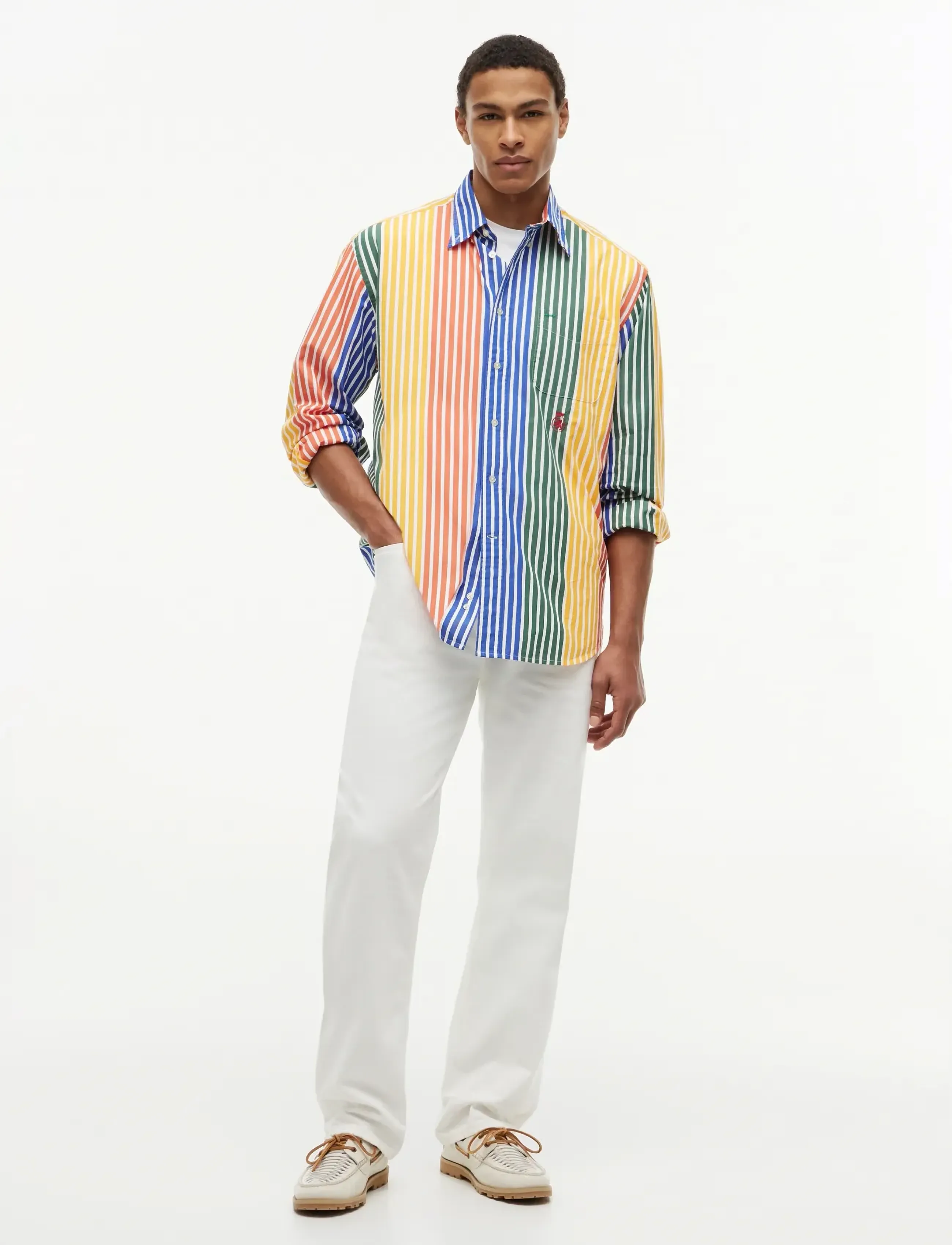 Tommy Hilfiger - PREP ICON STRIPE RLX SHIRT - randiga skjortor - brilliant orange   stripe - 4