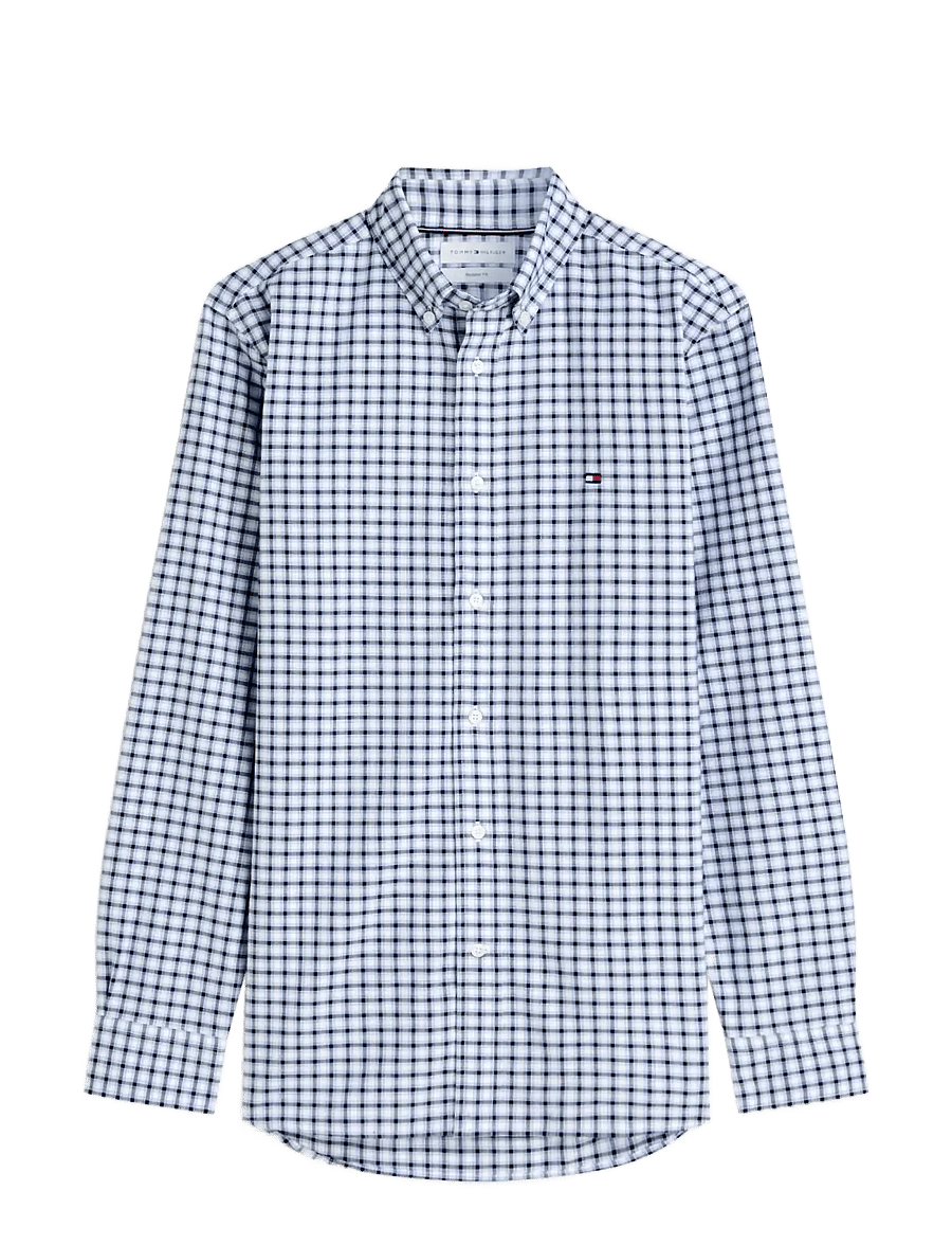Tommy Hilfiger - HERITAGE OXFORD SMALL CHECK SHT - oxfordi särgid - blue spell check - 1