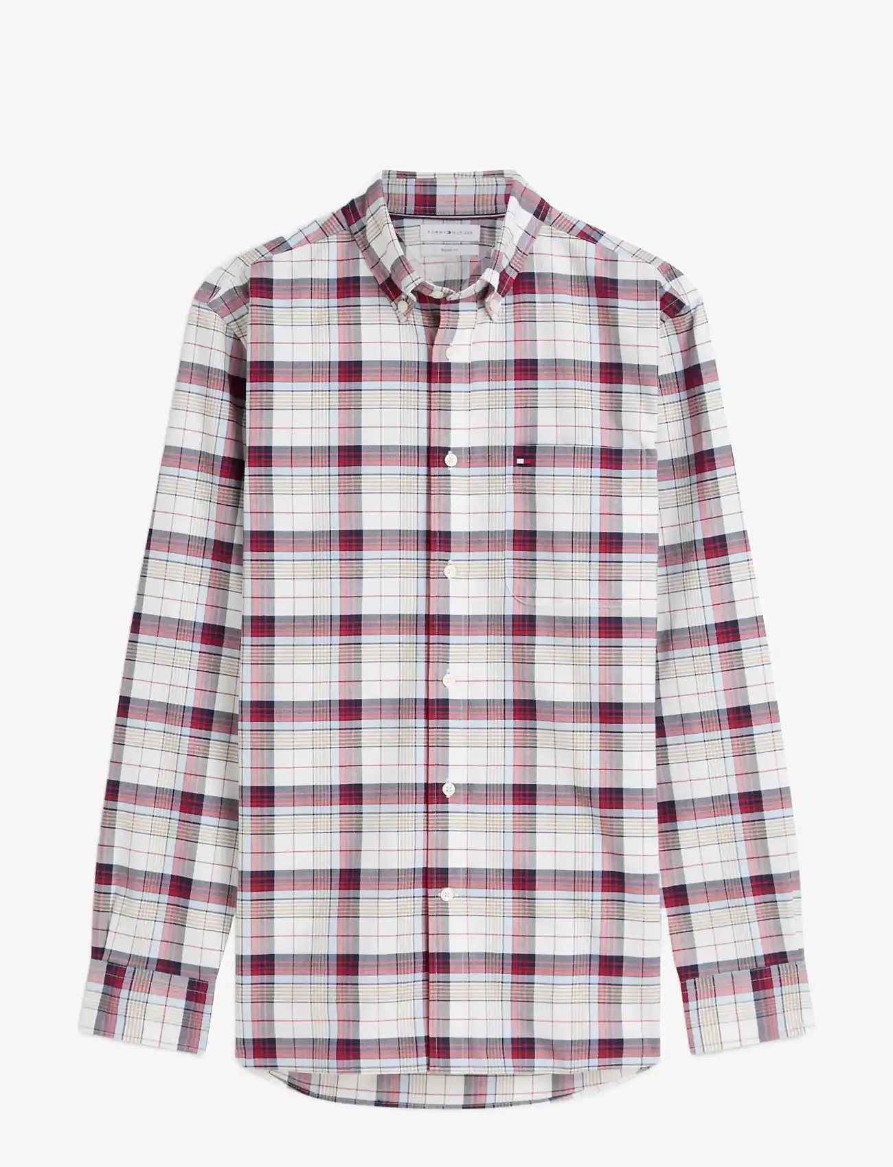 Tommy Hilfiger - HERITAGE OXFORD MEDIUM CHECK - ternede skjorter - white   check - 1