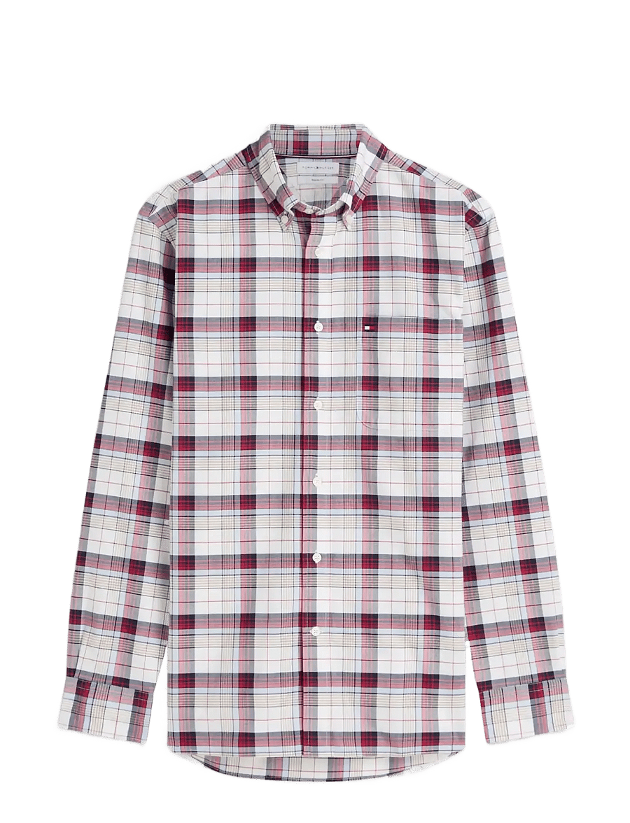 Tommy Hilfiger - HERITAGE OXFORD MEDIUM CHECK - rūtaini krekli - white check - 1