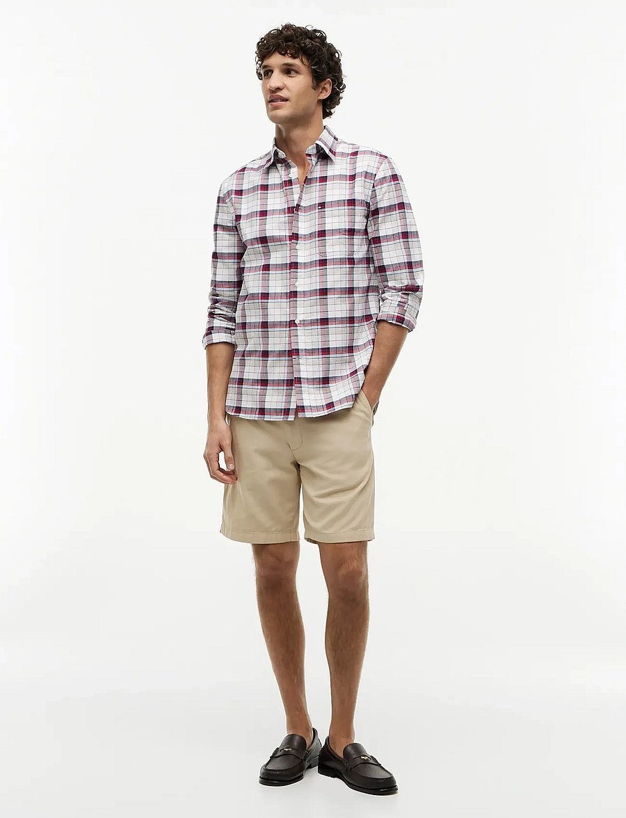 Tommy Hilfiger - HERITAGE OXFORD MEDIUM CHECK - rūtaini krekli - white check - 4