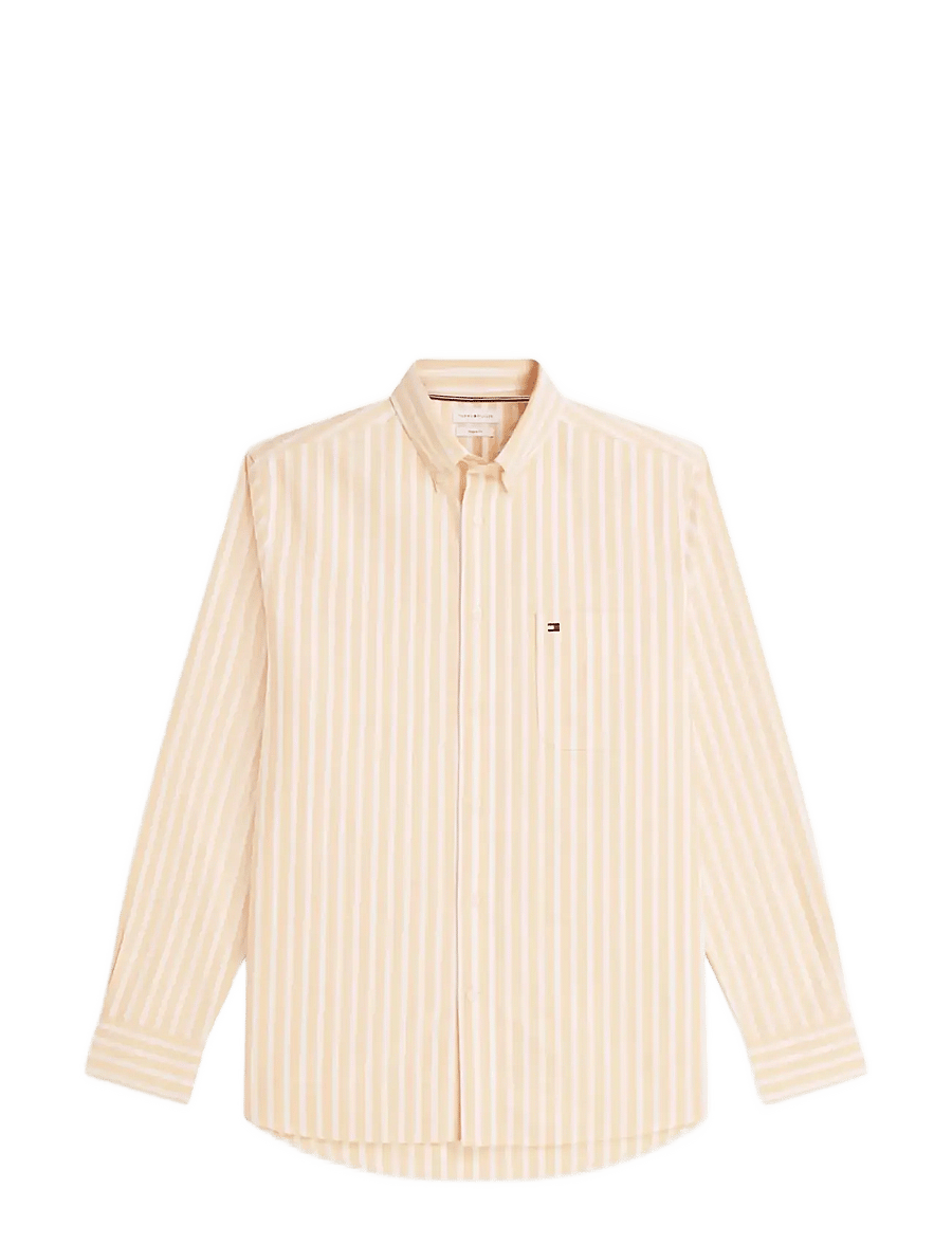 Tommy Hilfiger - HERITAGE OXFORD SEASONAL STP - koszule w paski i prążki - orange flash stripe - 1