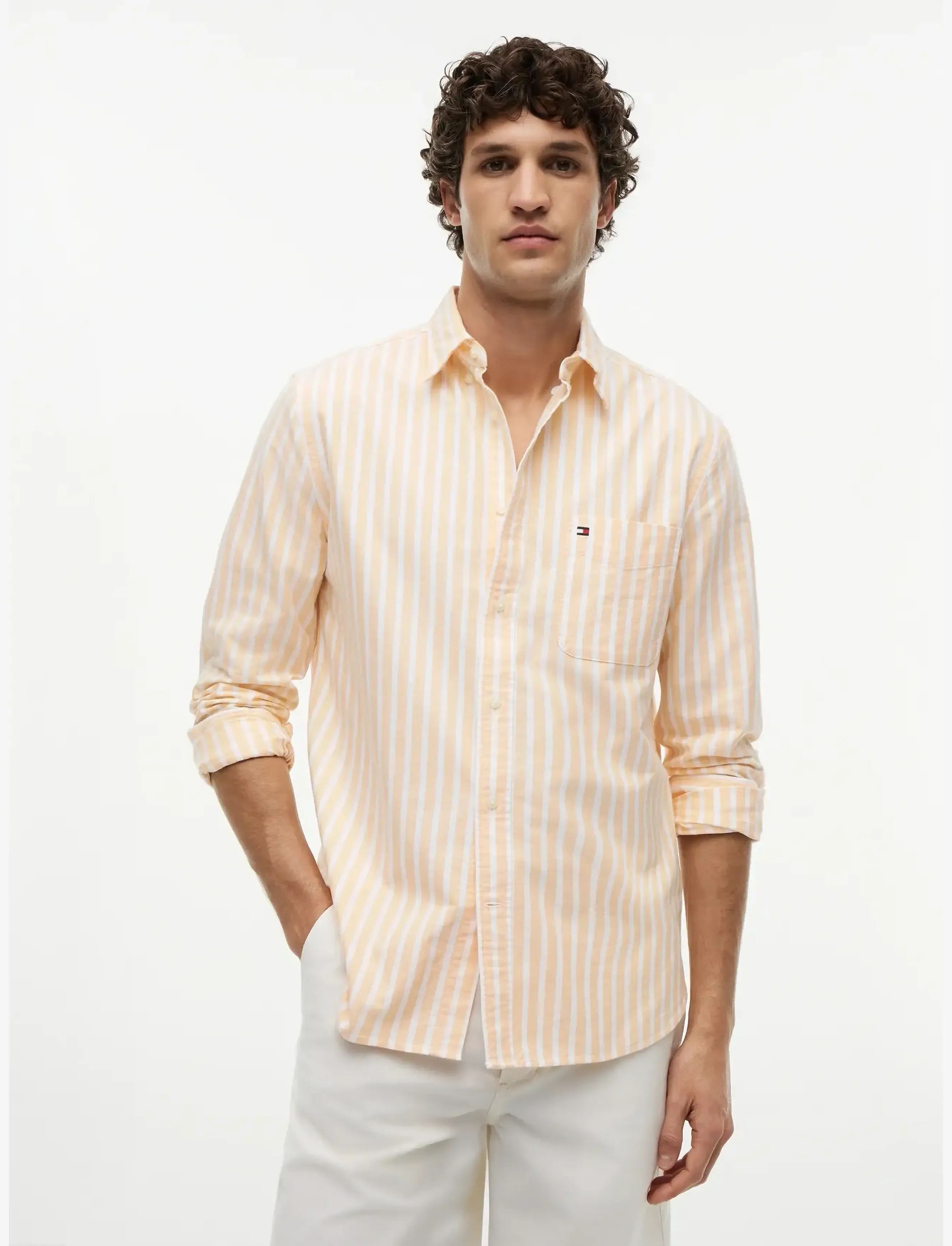 Tommy Hilfiger HERITAGE OXFORD SEASONAL STP - Streetstyle - ORANGE FLASH   STRIPE / orange