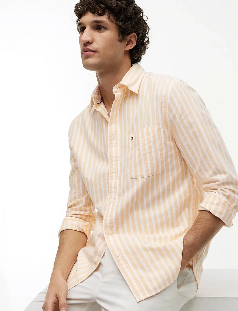 Tommy Hilfiger - HERITAGE OXFORD SEASONAL STP - dryžuoti marškiniai - orange flash stripe - 3