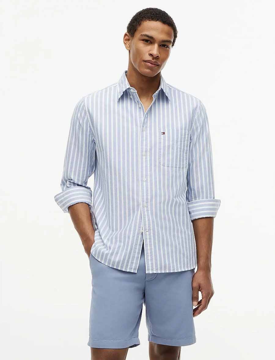 Tommy Hilfiger - HERITAGE OXFORD SEASONAL STP - stribede skjorter - regal blue stripe - 0