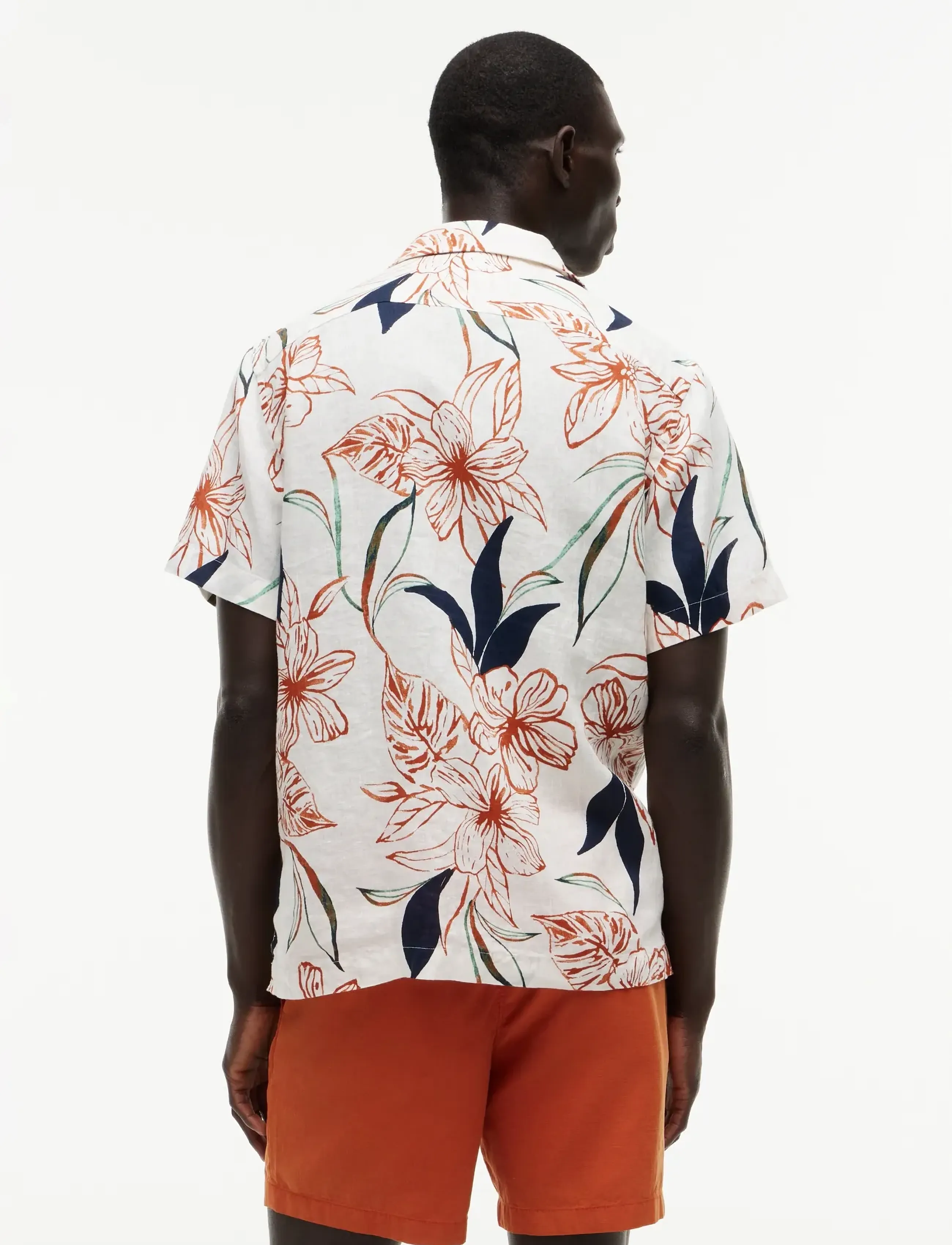Tommy Hilfiger - LINEN RESORT PRT SS RF SHIRT - kortærmede skjorter - ivory petal   allover - 2