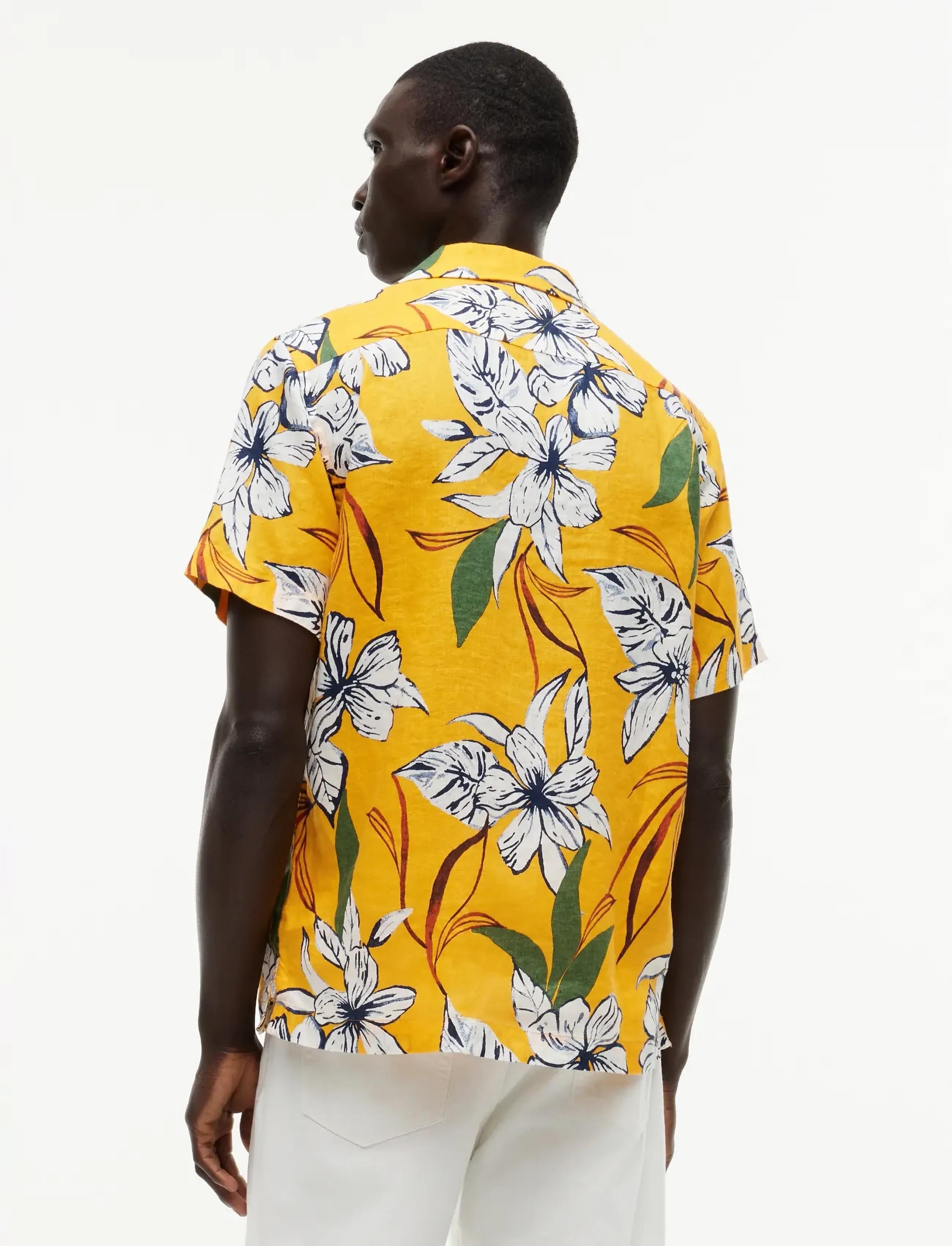 Tommy Hilfiger - LINEN RESORT PRT SS RF SHIRT - kurzarmhemden - orange flash   allover - 2