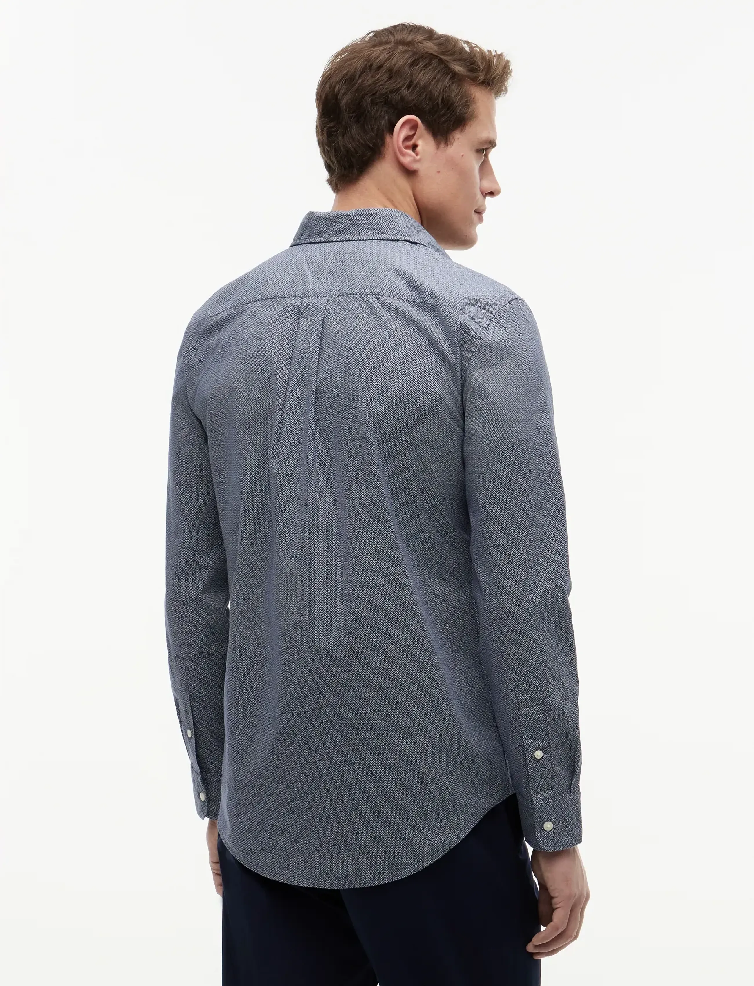 Tommy Hilfiger - FLEX POPLIN SMALL PRINT SHIRT - gemusterte hemden - carbon navy   allover - 2