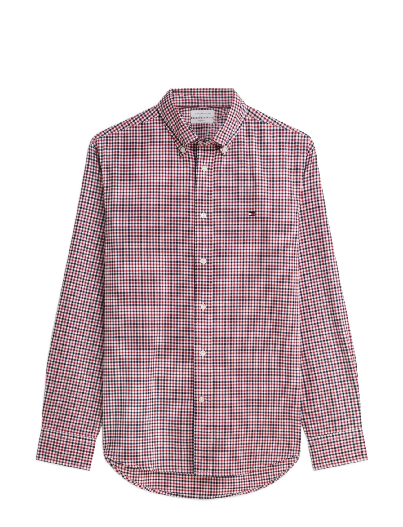 Tommy Hilfiger FLEX POPLIN GINGHAM SHIRT - Skjorter - MEDIUM RED   MULTI CHECK / red