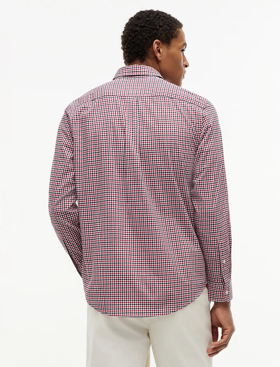 Tommy Hilfiger - FLEX POPLIN GINGHAM SHIRT - mustriga särgid - medium red multi check - 2