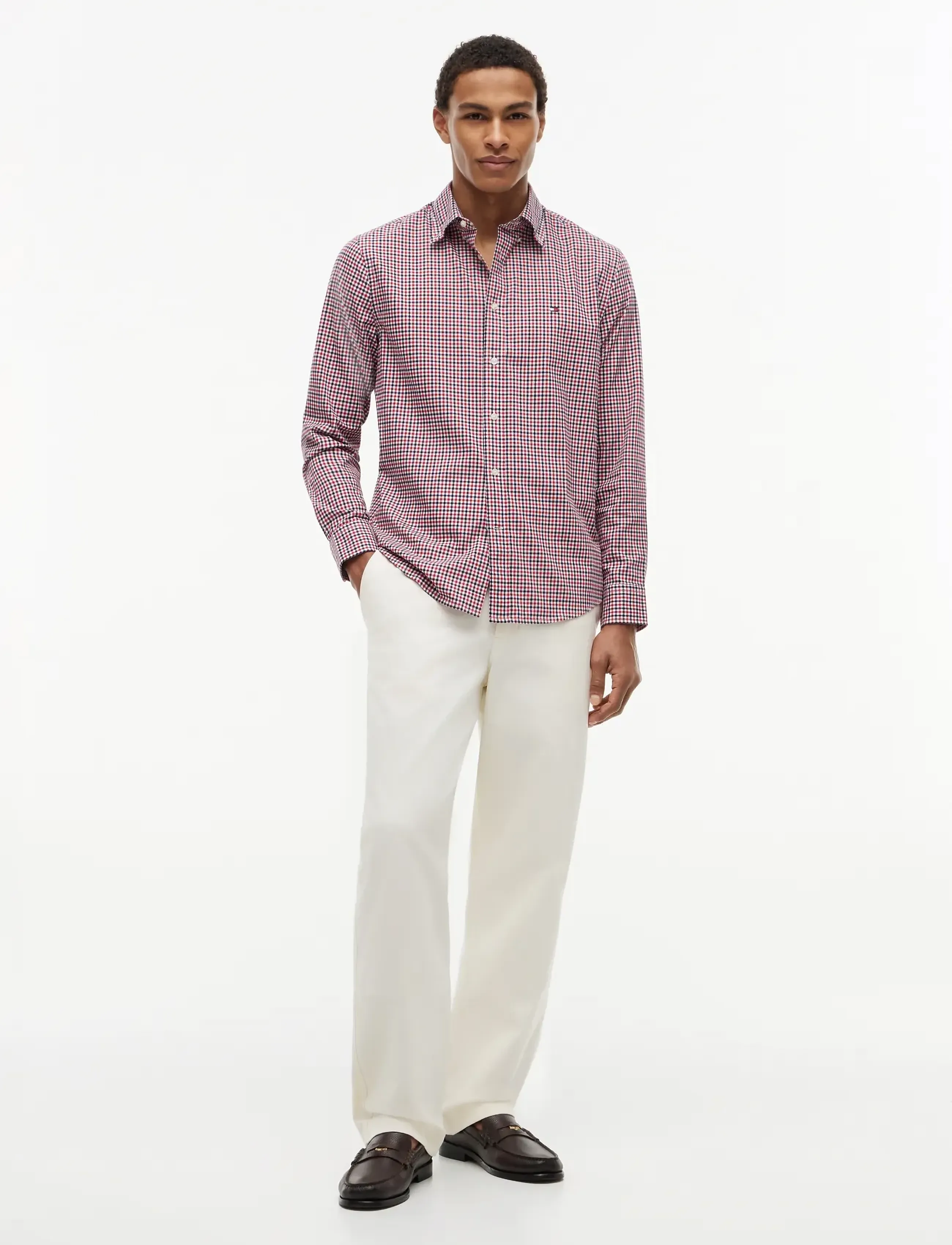 Tommy Hilfiger - FLEX POPLIN GINGHAM SHIRT - medium red   multi check - 4