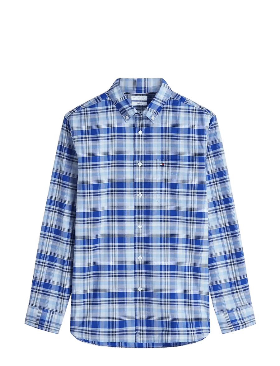 Tommy Hilfiger - LW OXFORD MULTI CHK RF SHIRT - oxford skjorter - wedge blue check - 1