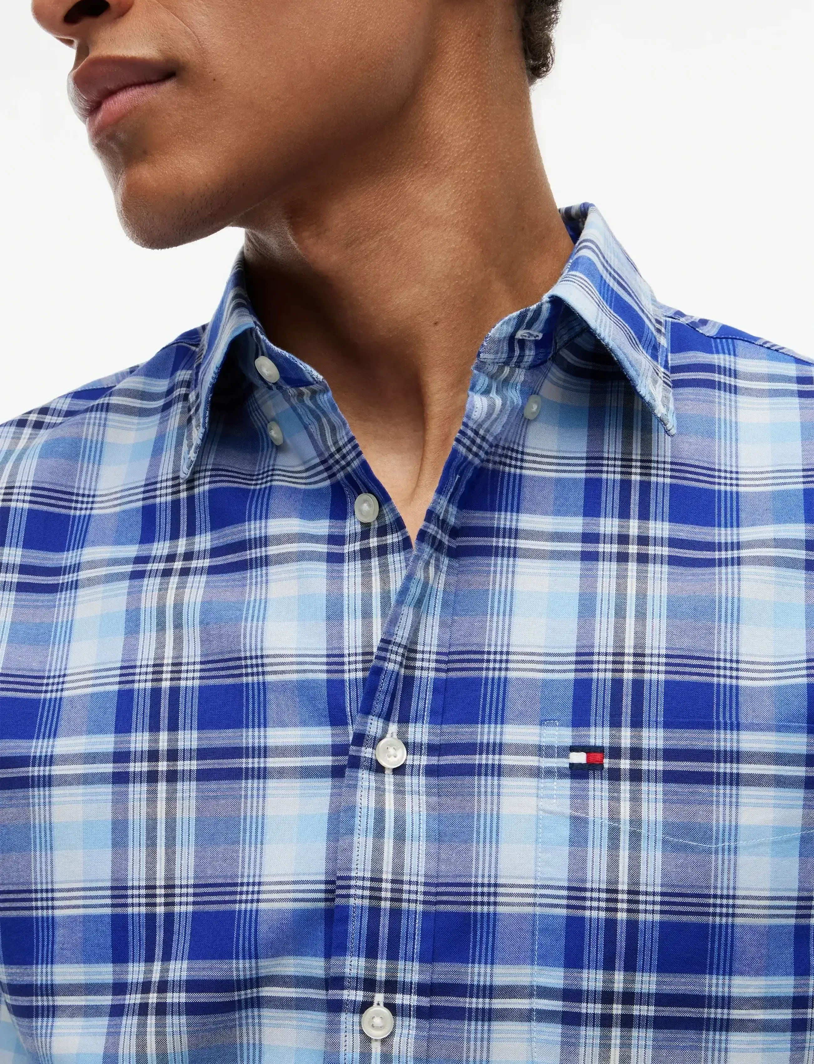 Tommy Hilfiger - LW OXFORD MULTI CHK RF SHIRT - oxford skjorter - wedge blue   check - 3