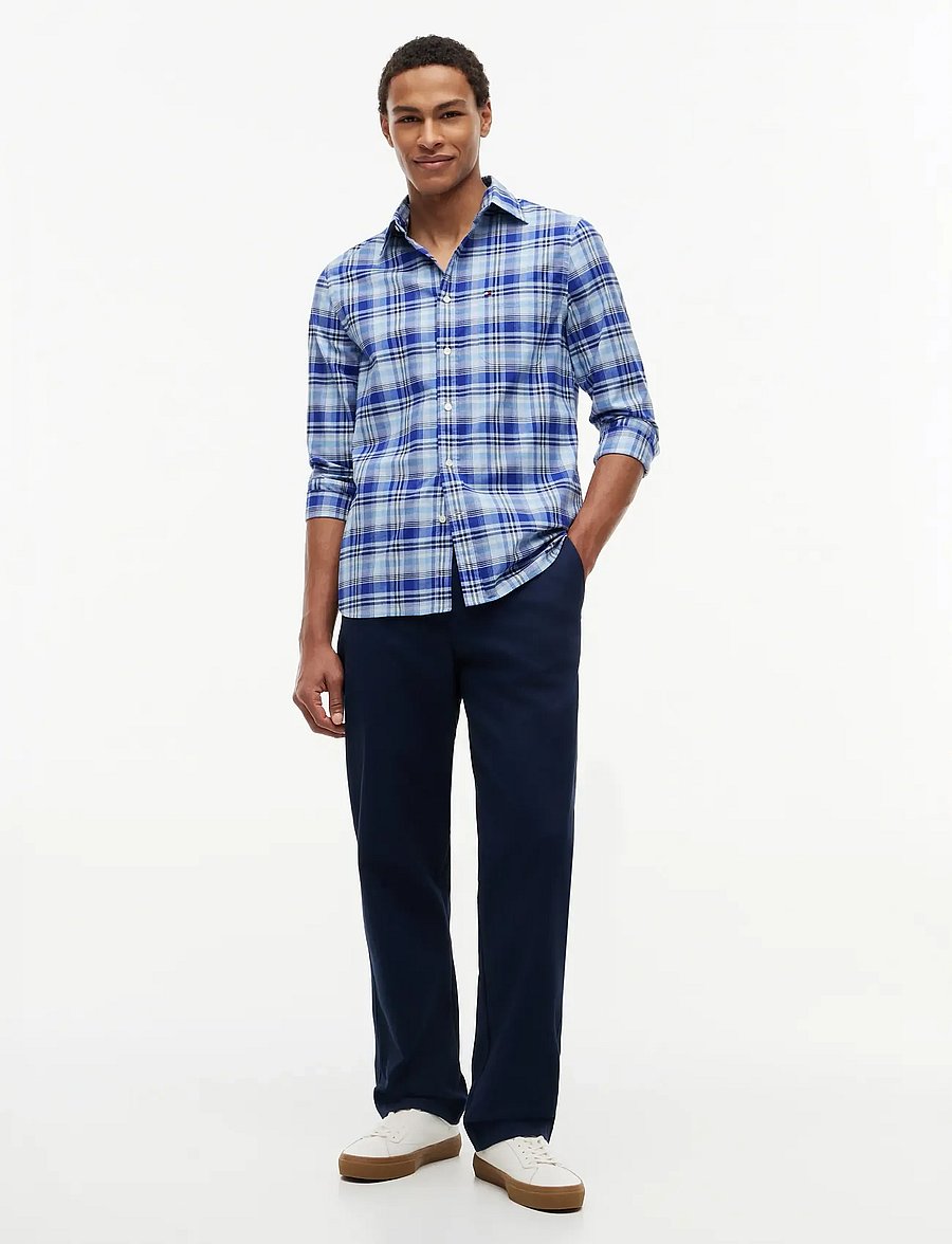 Tommy Hilfiger - LW OXFORD MULTI CHK RF SHIRT - oxford skjorter - wedge blue check - 4