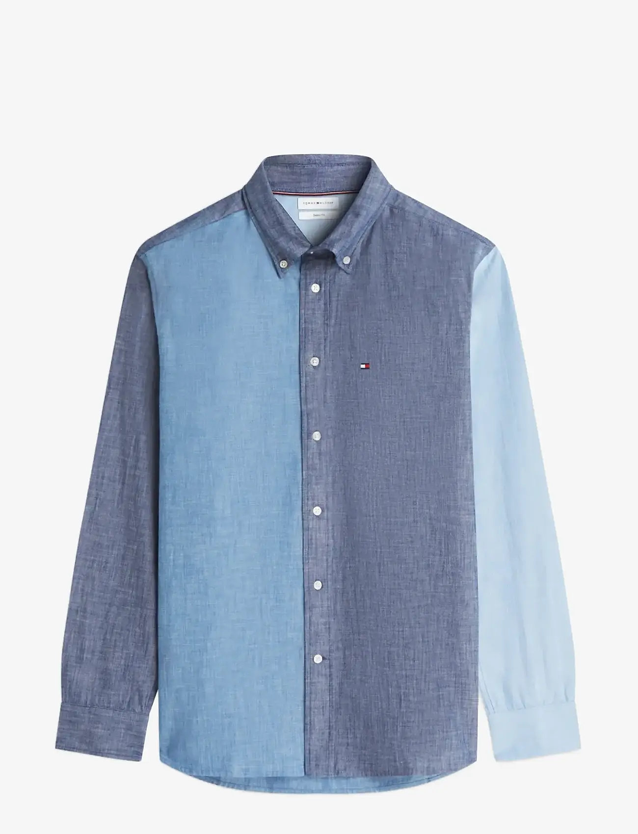Tommy Hilfiger - CHAMBRAY BLOCKING - denimskjorter - mid blue   check - 1