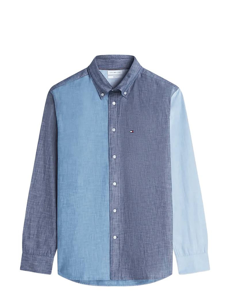 Tommy Hilfiger - CHAMBRAY BLOCKING - denimskjorter - mid blue check - 1
