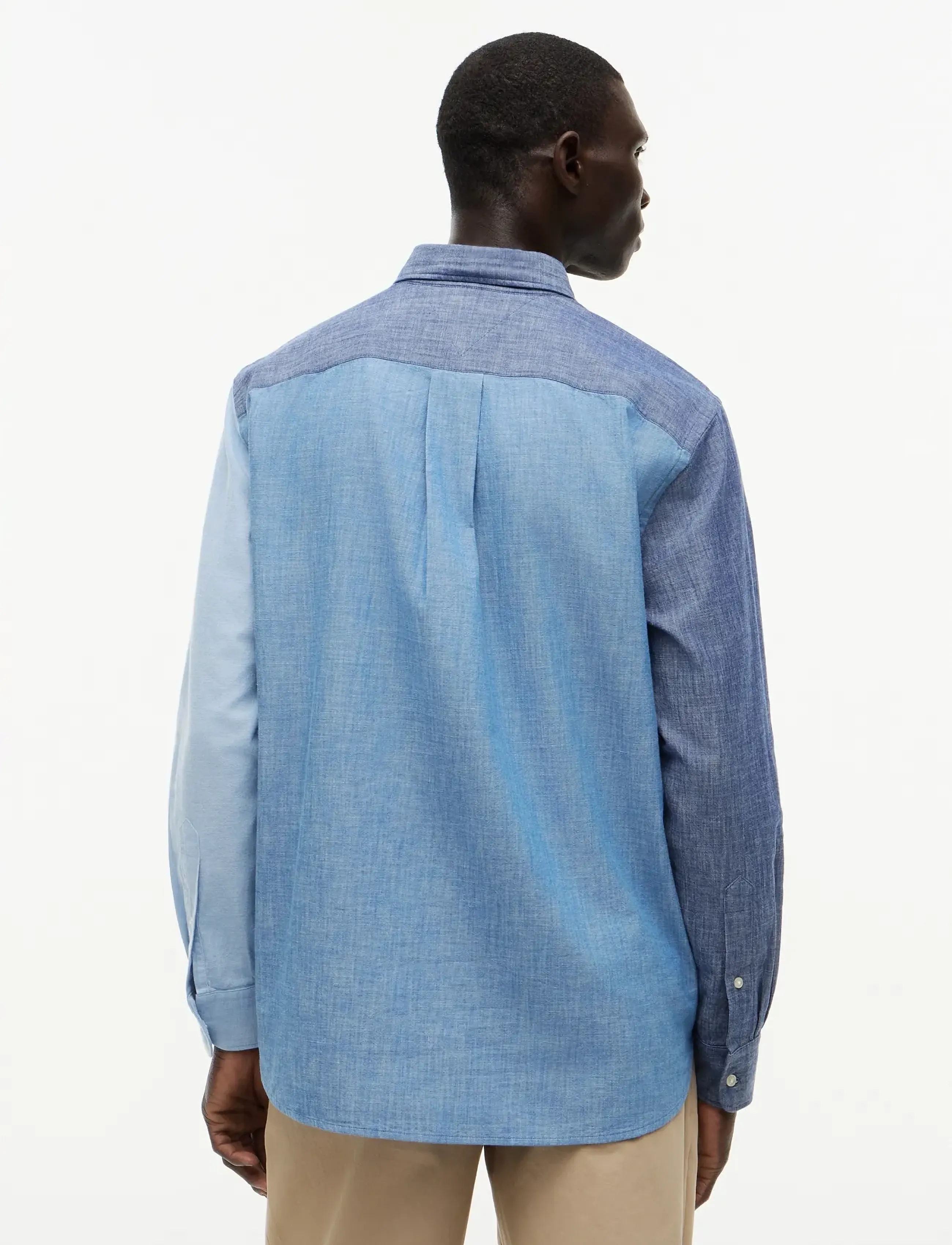 Tommy Hilfiger Chambray Blocking, S, Blue, Skjorter > Afslappet Shirts, Herre