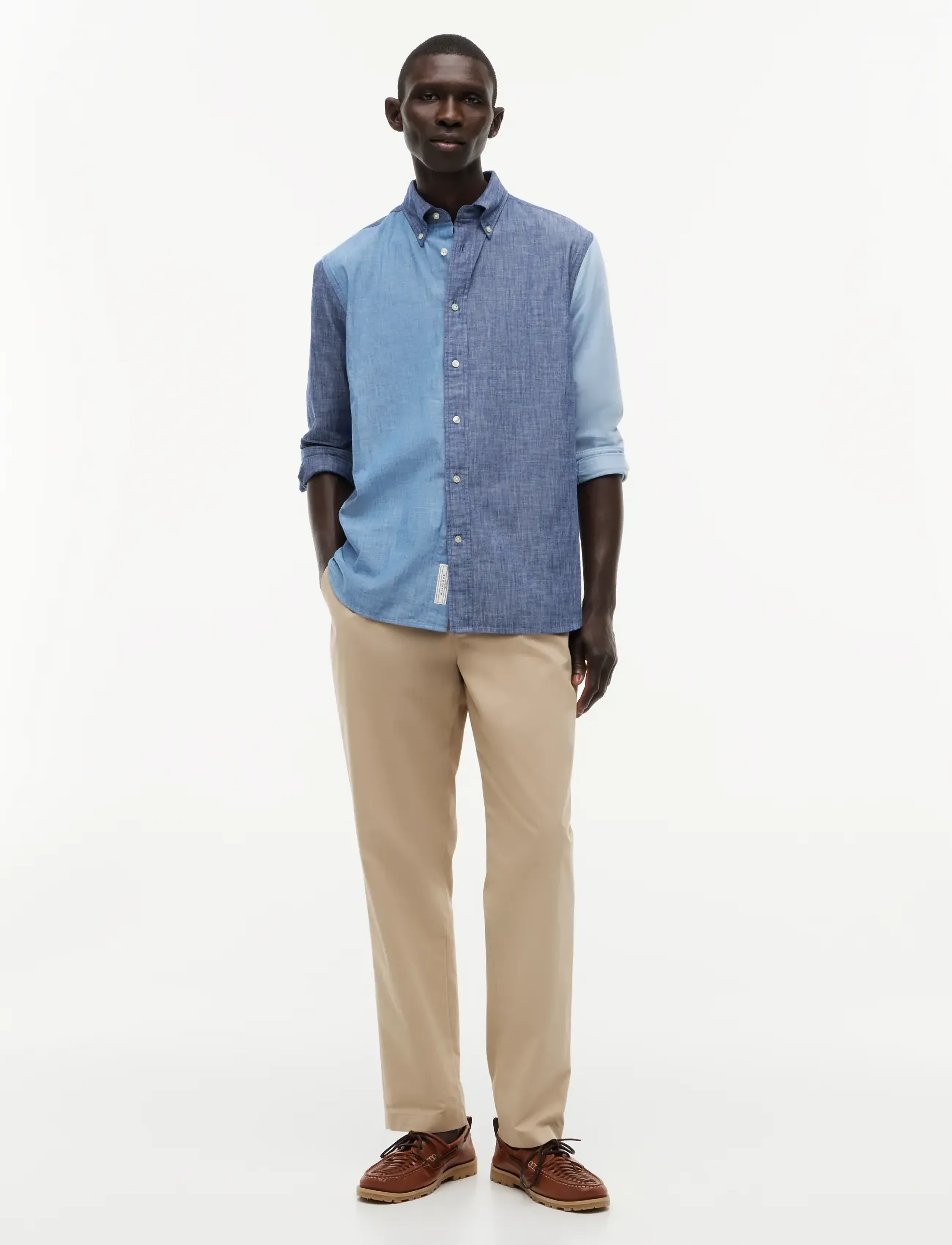 TOMMY HILFIGER Chambray Blocking skjortor & blusar herr – bild 4