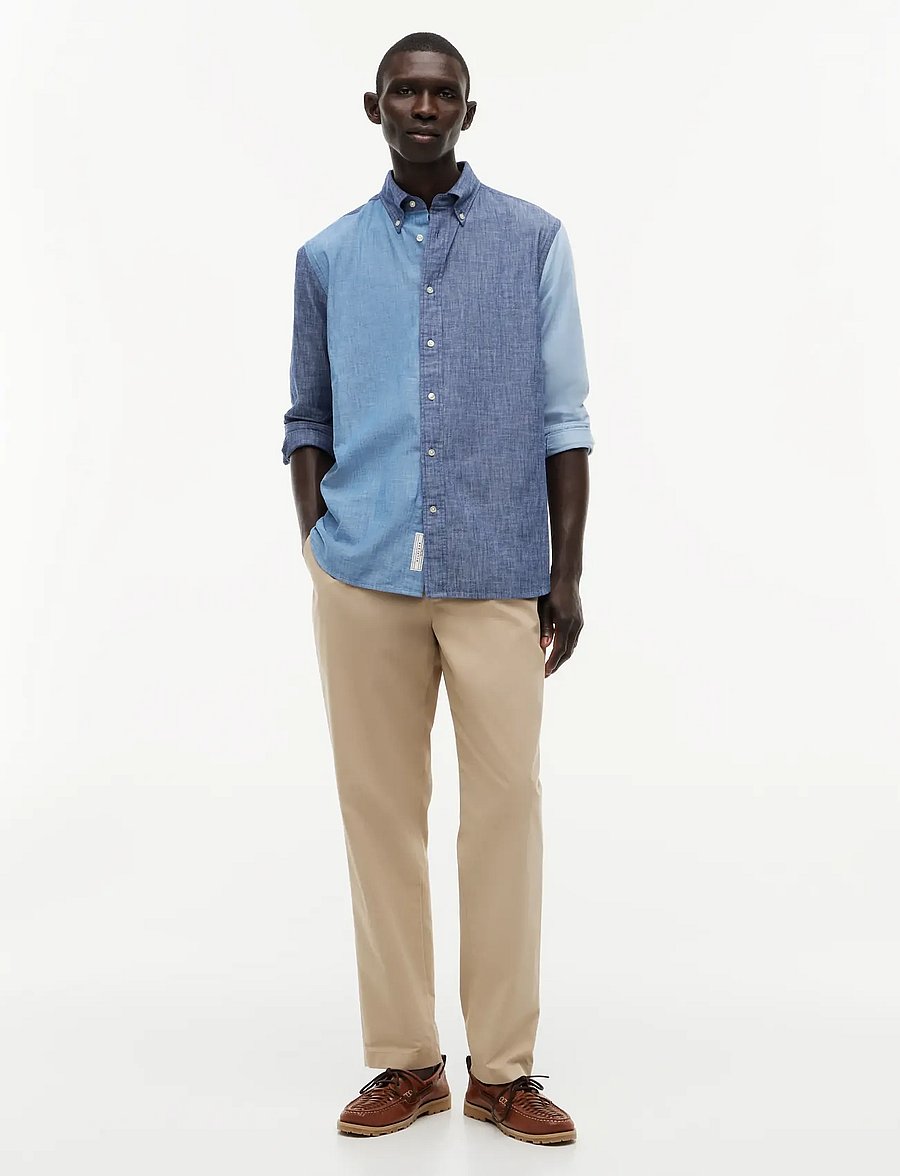 Tommy Hilfiger - CHAMBRAY BLOCKING - casual hemden - mid blue check - 5