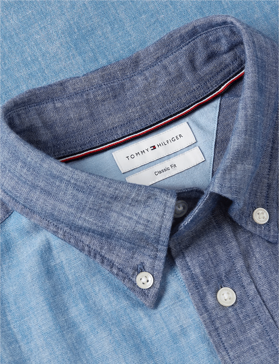 Tommy Hilfiger - CHAMBRAY BLOCKING - denimskjorter - mid blue check - 3