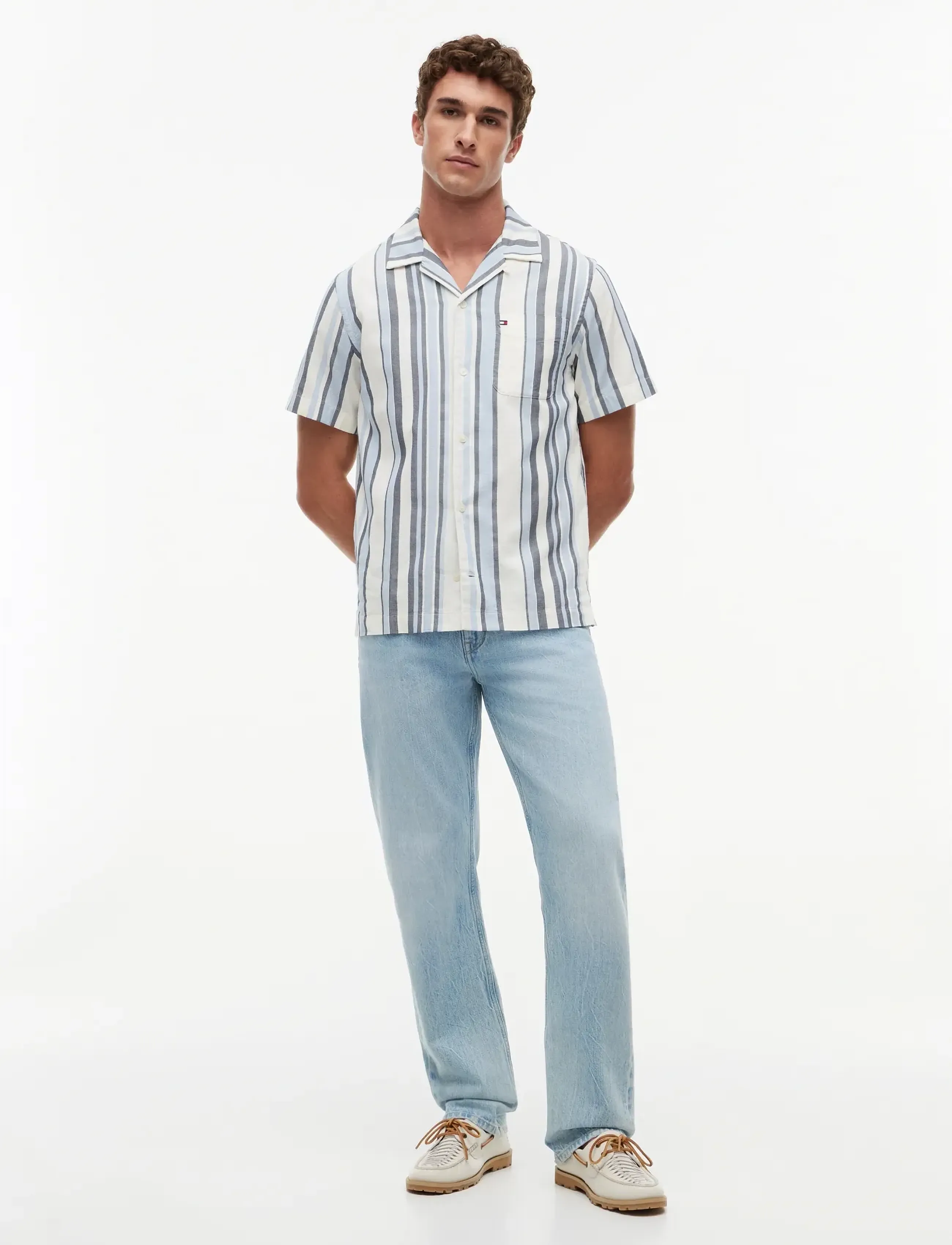 Tommy Hilfiger - STRUCTURE MULTI STP SS SHIRT - lühikeste varrukatega särgid - carbon navy   stripe - 4