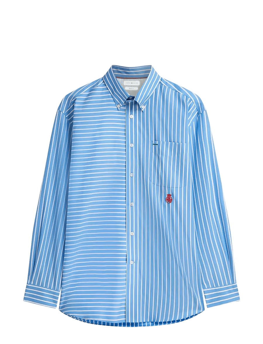 Tommy Hilfiger - COLORBLOCK ASYMETRICAL STRIPES - triibulised särgid - blue spell stripe - 1